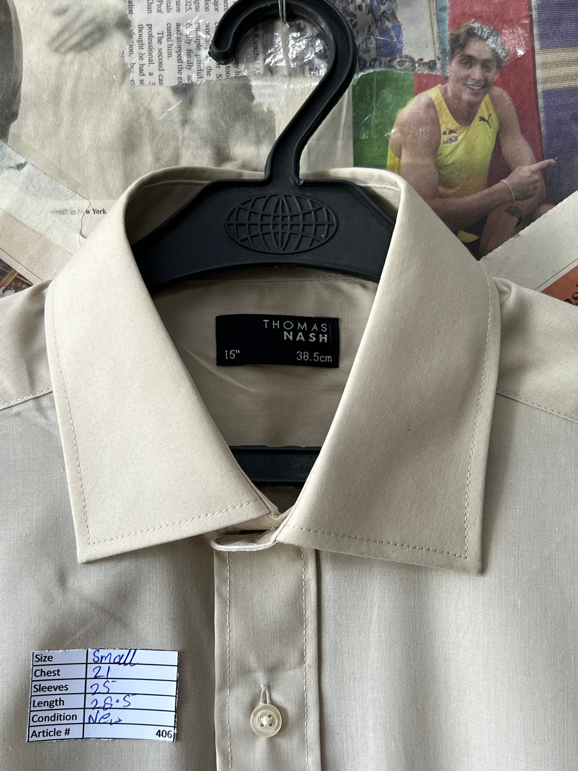 Thomas Nash® Small | Chest: 21" | Beige | Shirt | 406 - Genuine Maal