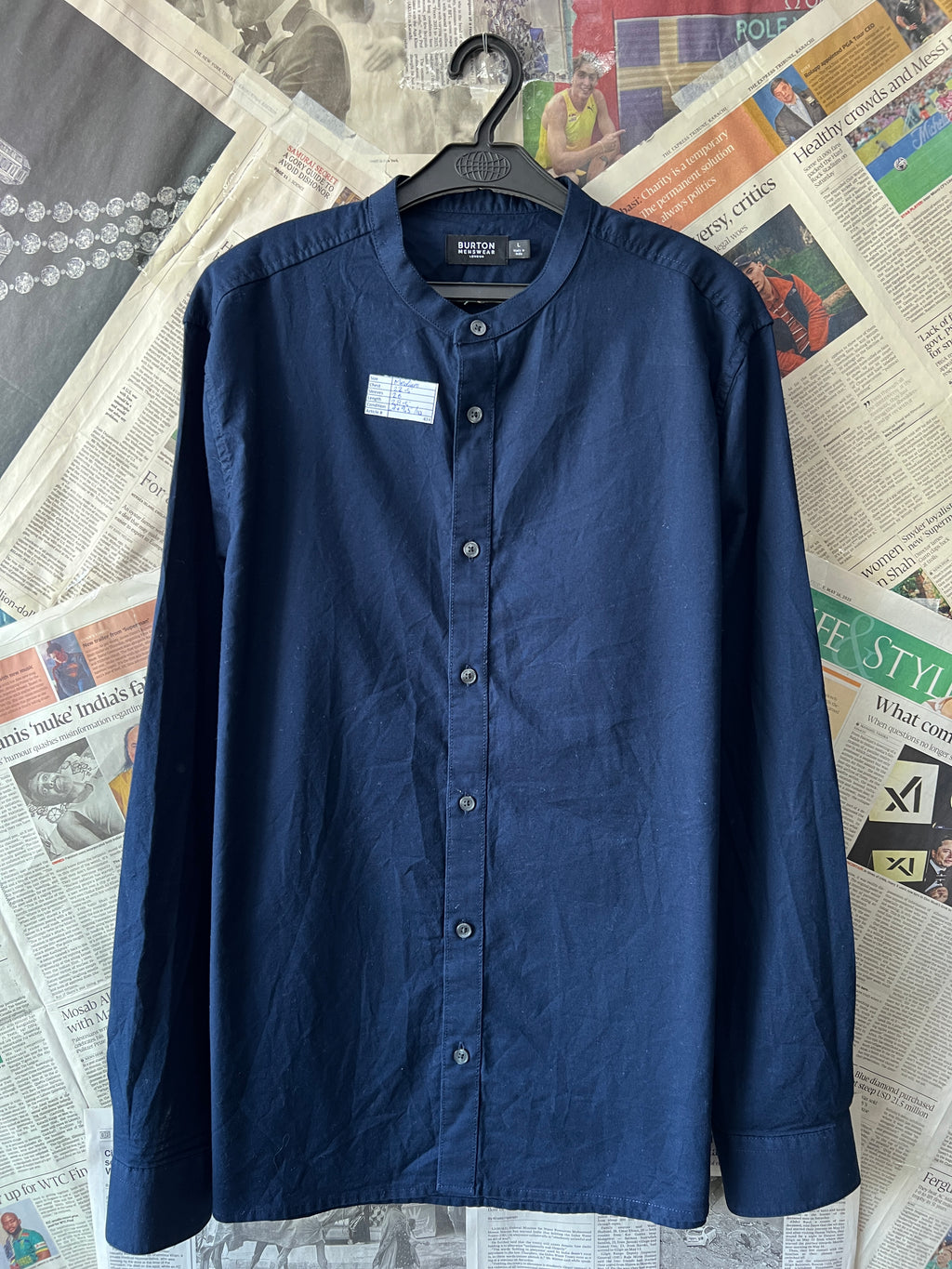 Burton® Medium | Chest: 22.5 | Navy Blue | Shirt | 424 - Genuine Maal