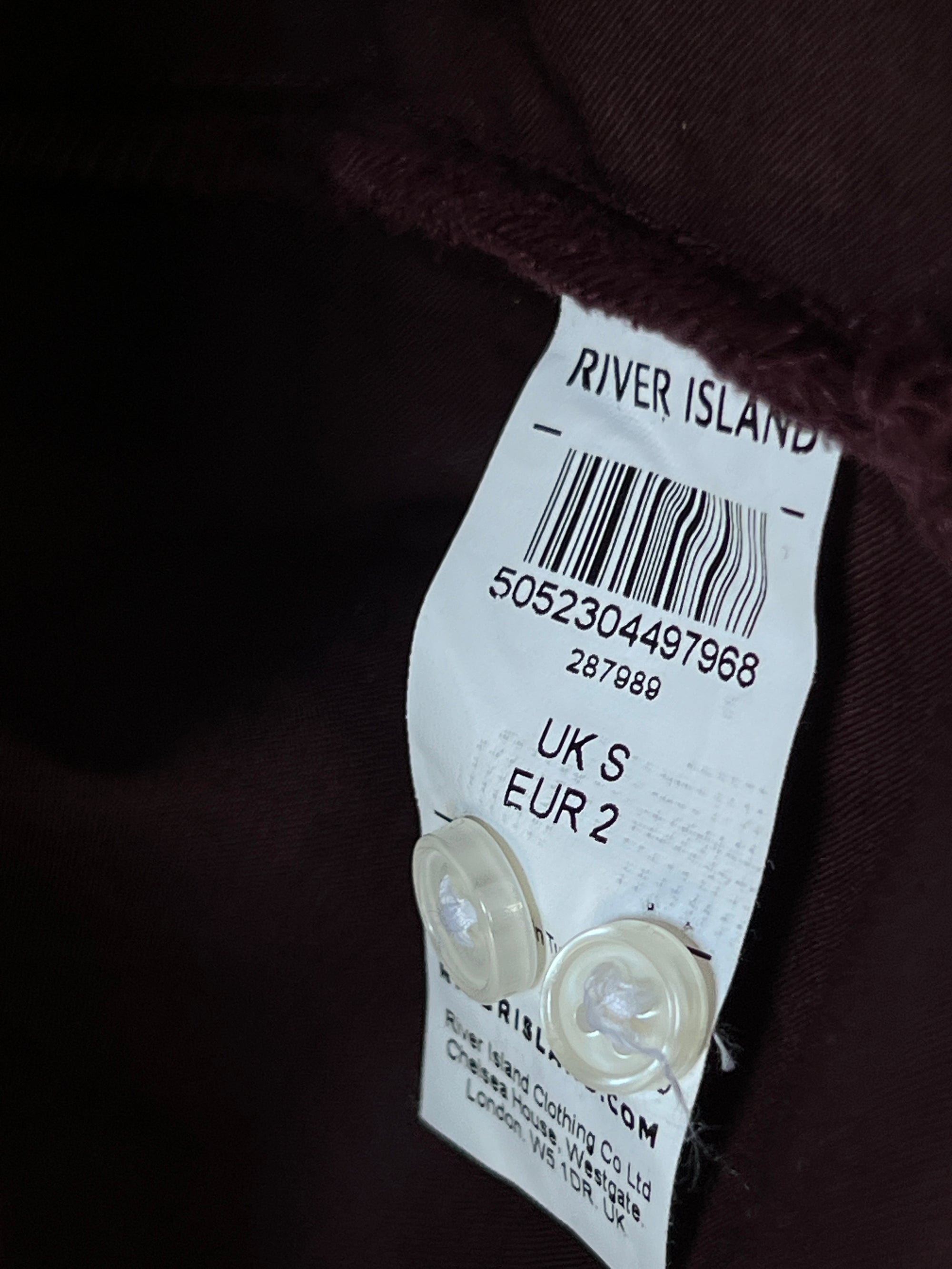 River Island® Small | Chest: 19.5" | Chocolate Brown | Shirt | 419 - Genuine Maal