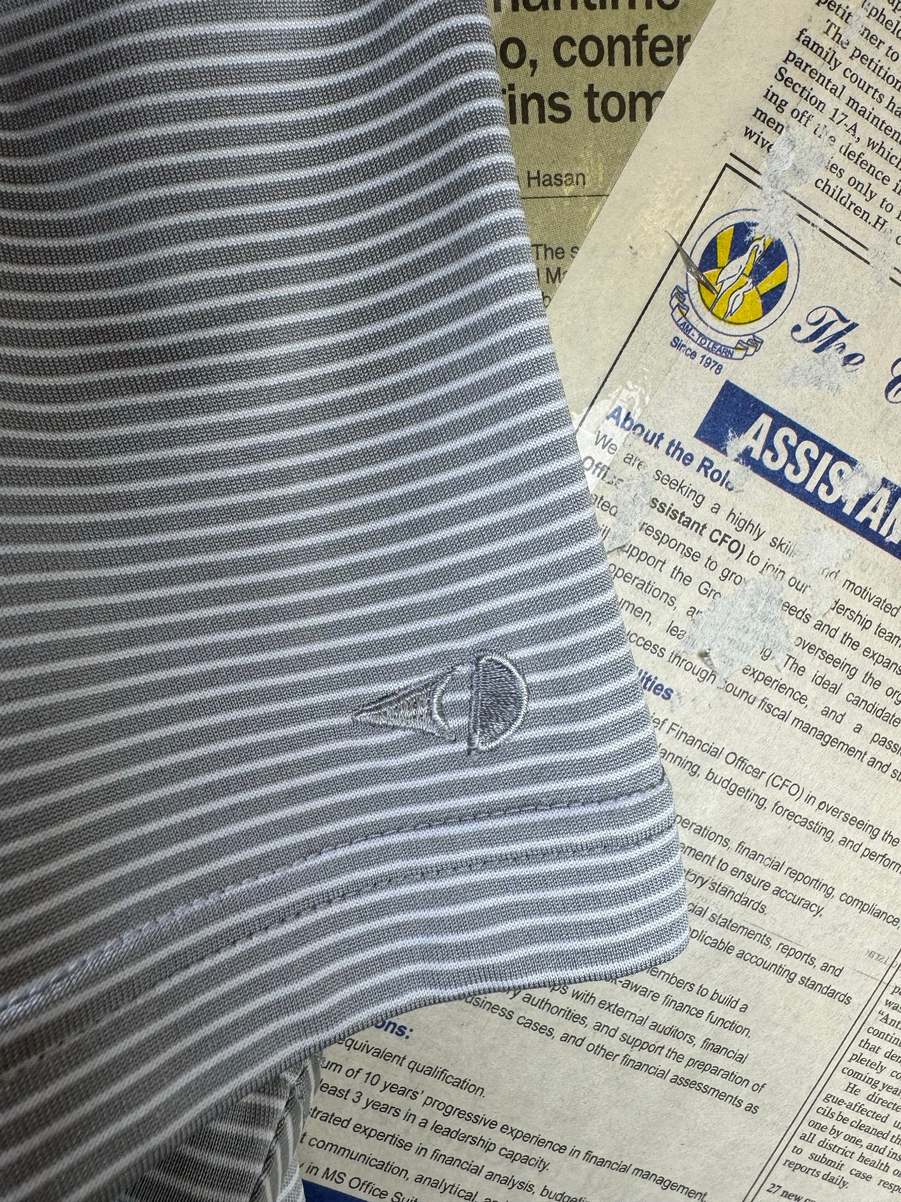 Grandslam® Large | Chest: 24" | Stripes | Golf Polo | Polyester | 4849 - Genuine Maal