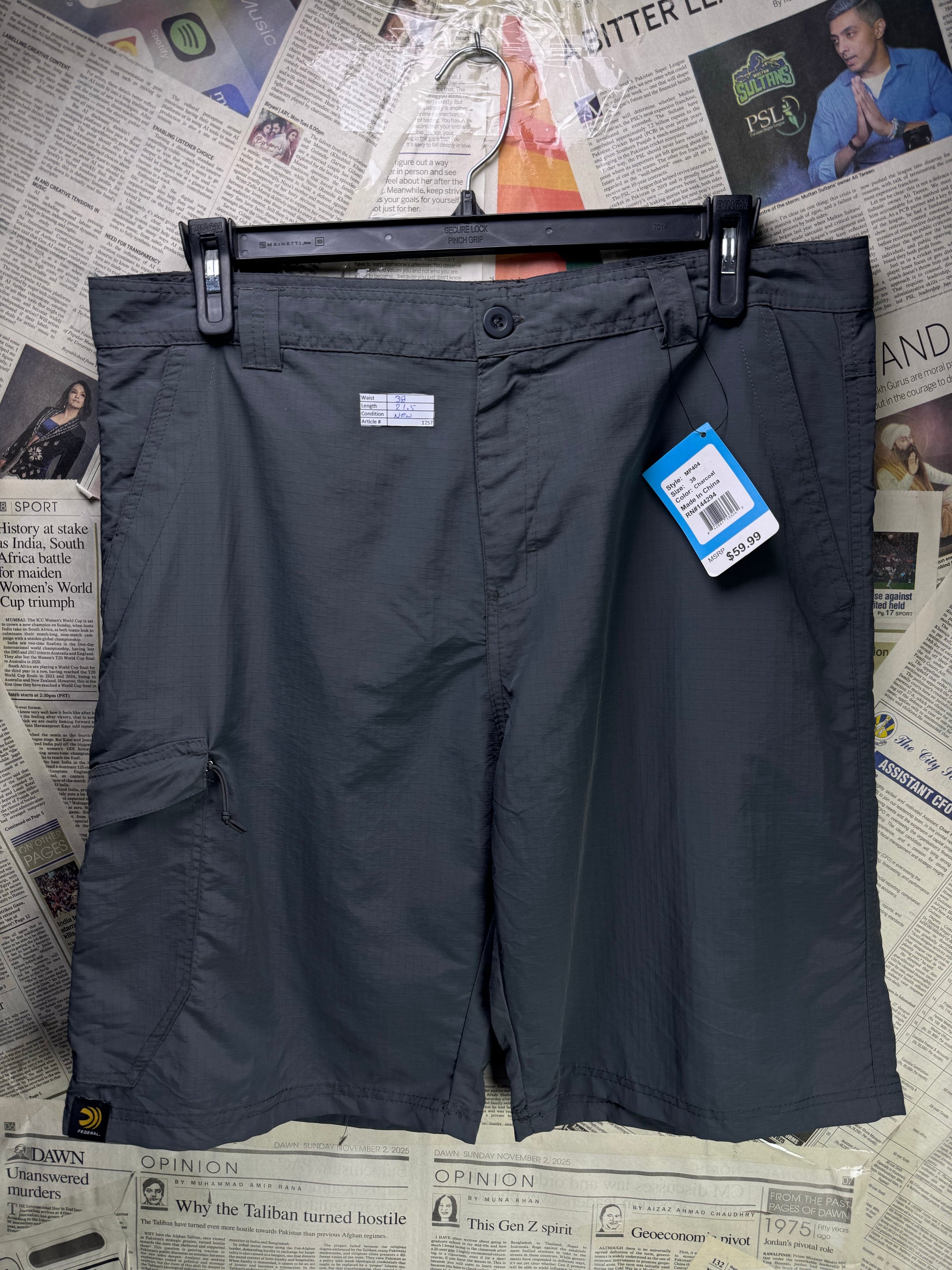 Hanton® Waist: 38" | Grey | Swimming Shorts | Nylon | 1257 - Genuine Maal