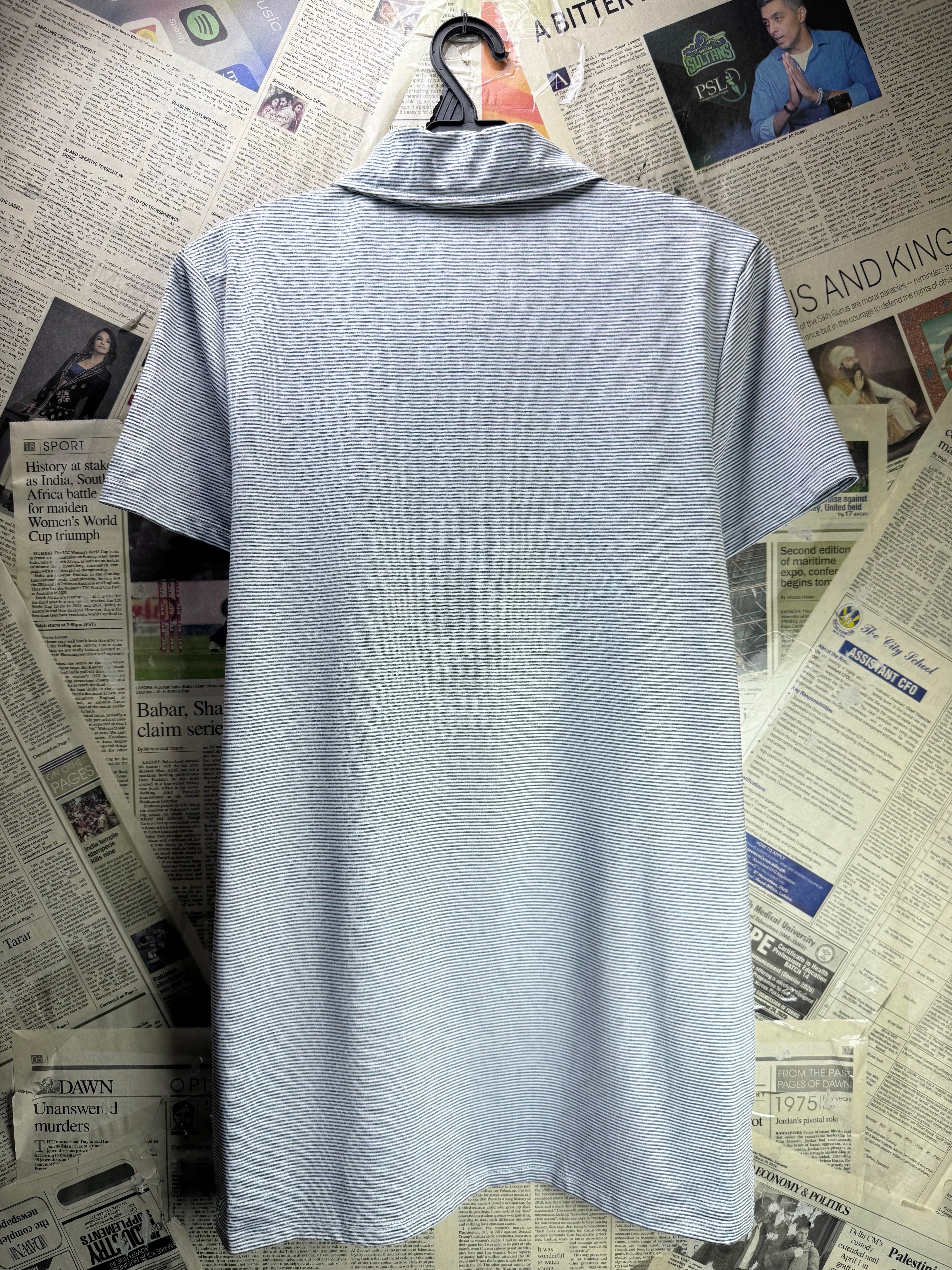 All In Motion® XS | Chest: 18.5" | Stripes | Golf Polo | Poly - Spandex | 4857 - Genuine Maal