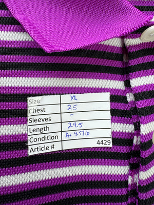 N*ke® XL | Chest: 25" | Stripes | Golf Polo | Polyester | 4429 - Genuine Maal