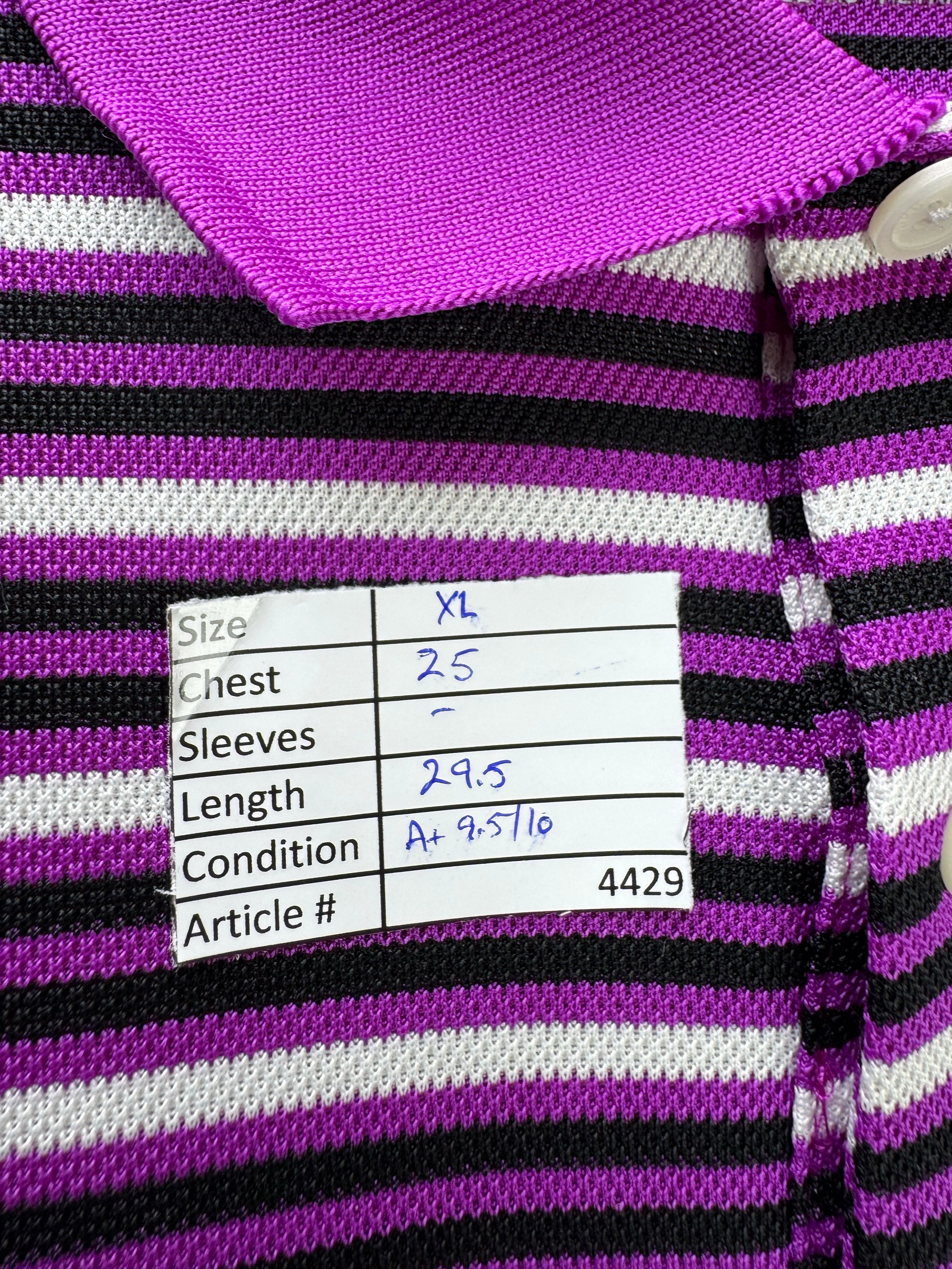 N*ke® XL | Chest: 25" | Stripes | Golf Polo | Polyester | 4429 - Genuine Maal