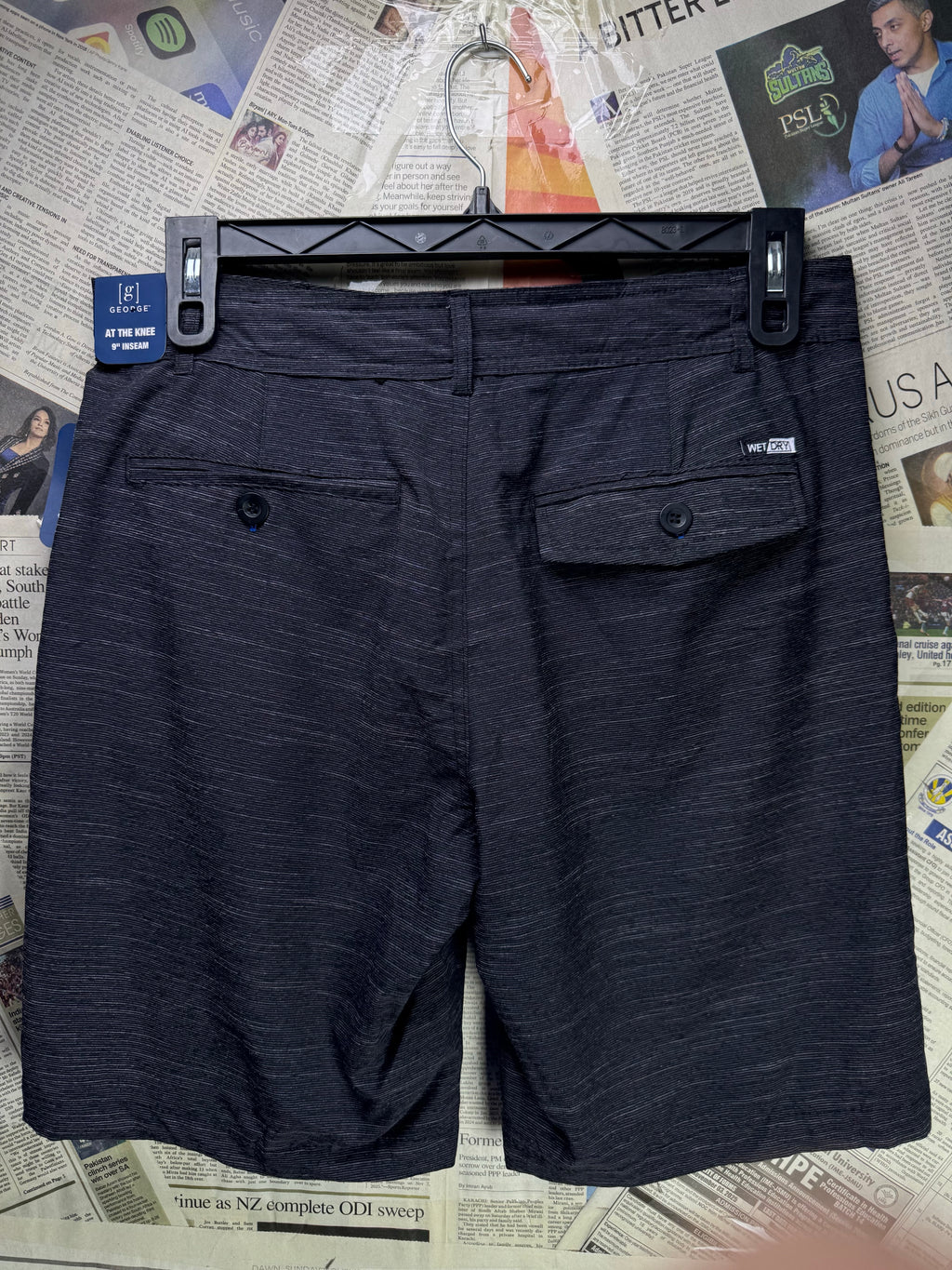 George® Waist: 32" to 34" | Black | Swimming Shorts | Cotton - Poly - Spandex | 1251 - Genuine Maal