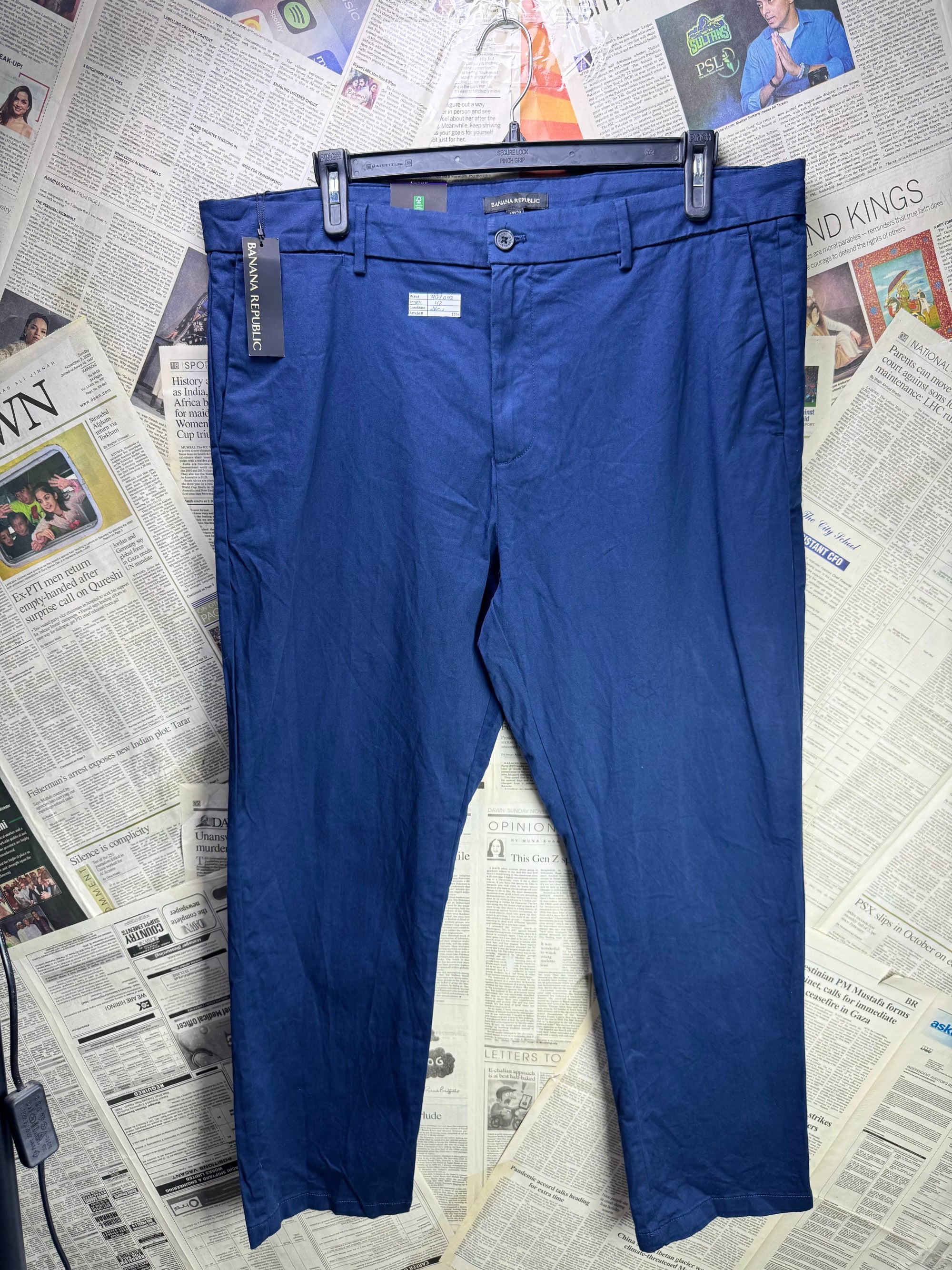 Banana Republic® Waist: 40" to 42" | Blue | Chino Pants | Cotton - Elastane | 1256 - Genuine Maal