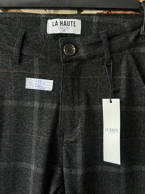 La Haute® Waist: 28" | Charcoal Check | Pant | 884 - Genuine Maal