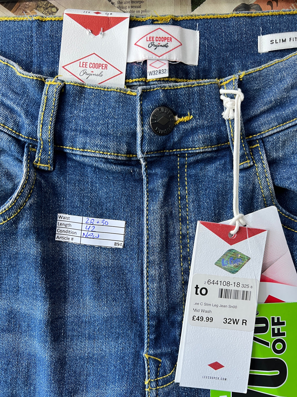 Lee Cooper® Waist: 28" to 30" | Blue | Denim Pant | 894 - Genuine Maal