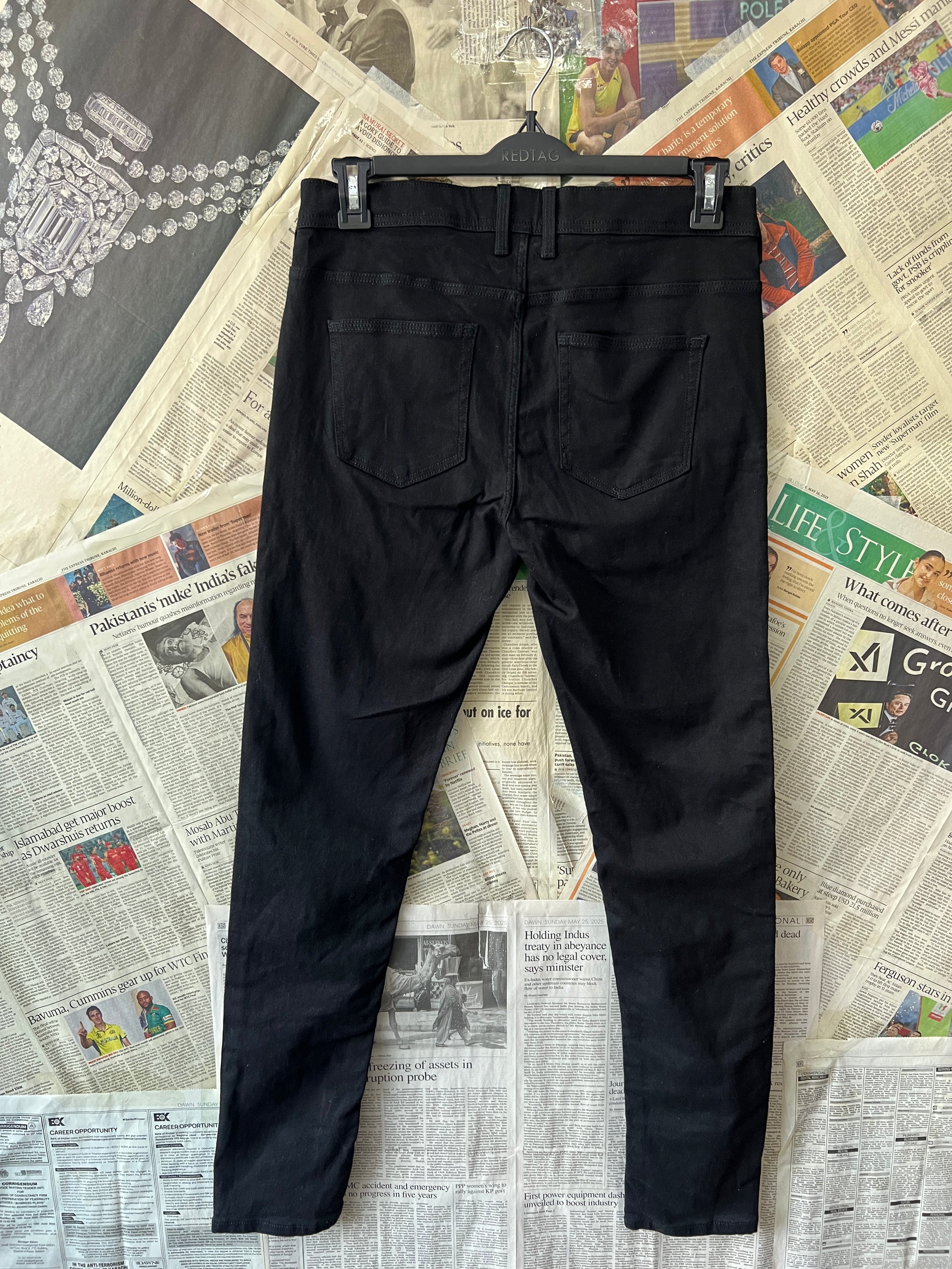 River Island® Waist: 32" | Black | Denim Pants | 1052 - Genuine Maal