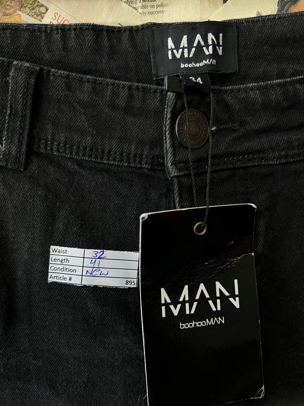 MAN® Waist: 32" | Charcoal | Denim Pants | 895 - Genuine Maal