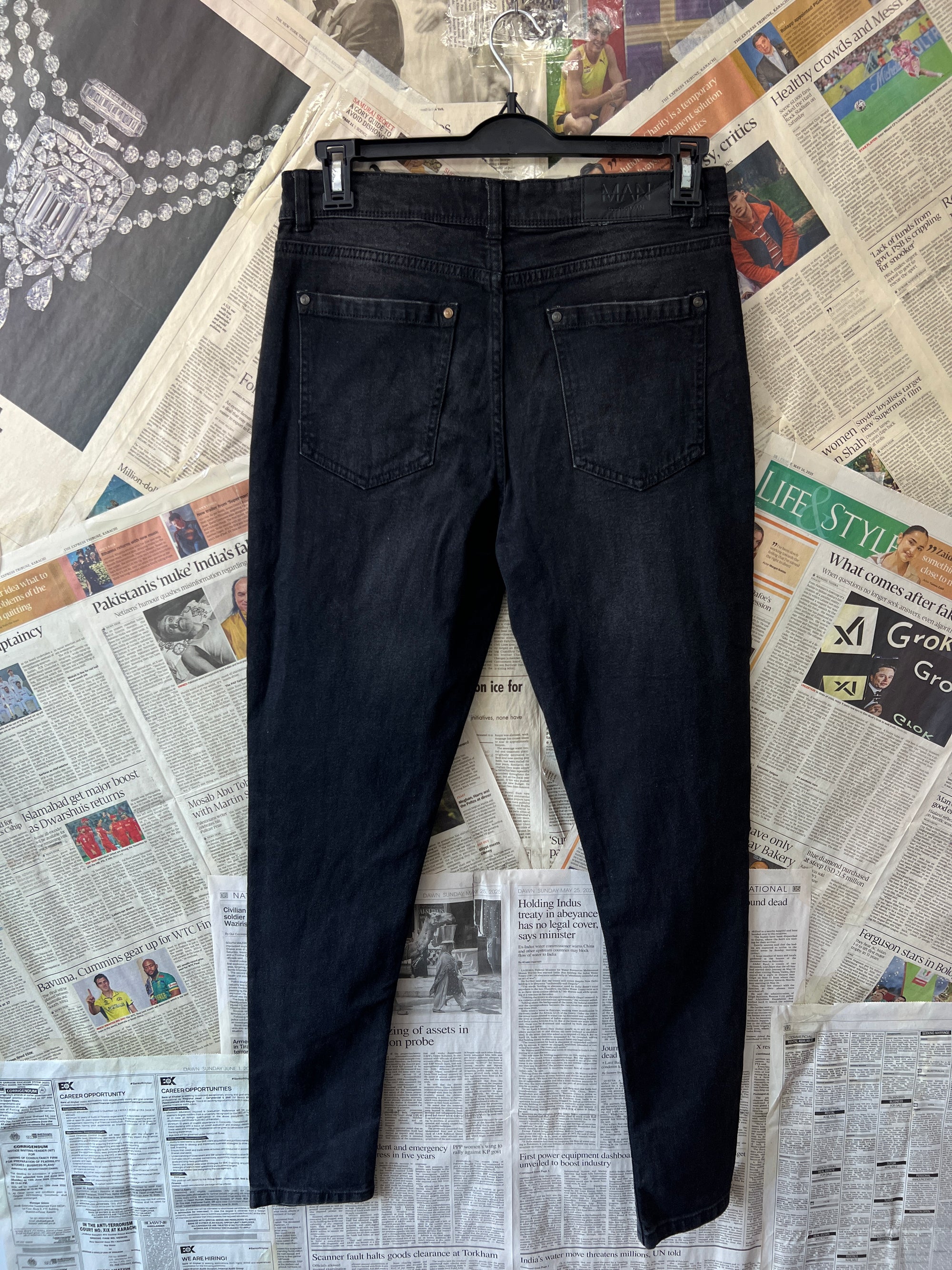MAN® Waist: 32" | Charcoal | Denim Pants | 895 - Genuine Maal