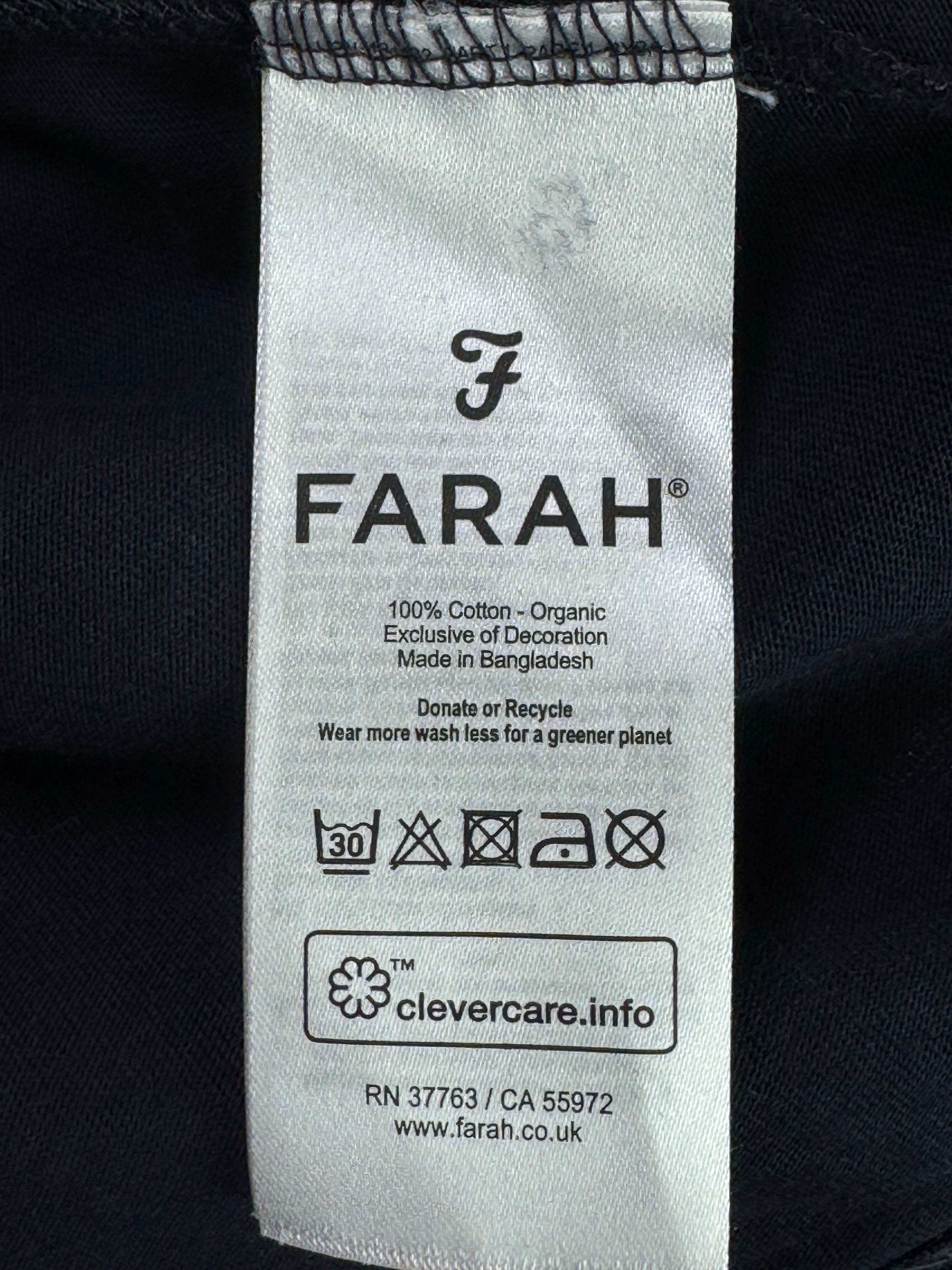 Farah® Medium | Chest: 21.5" | Space Blue | T-Shirt | Cotton | 3445 - Genuine Maal