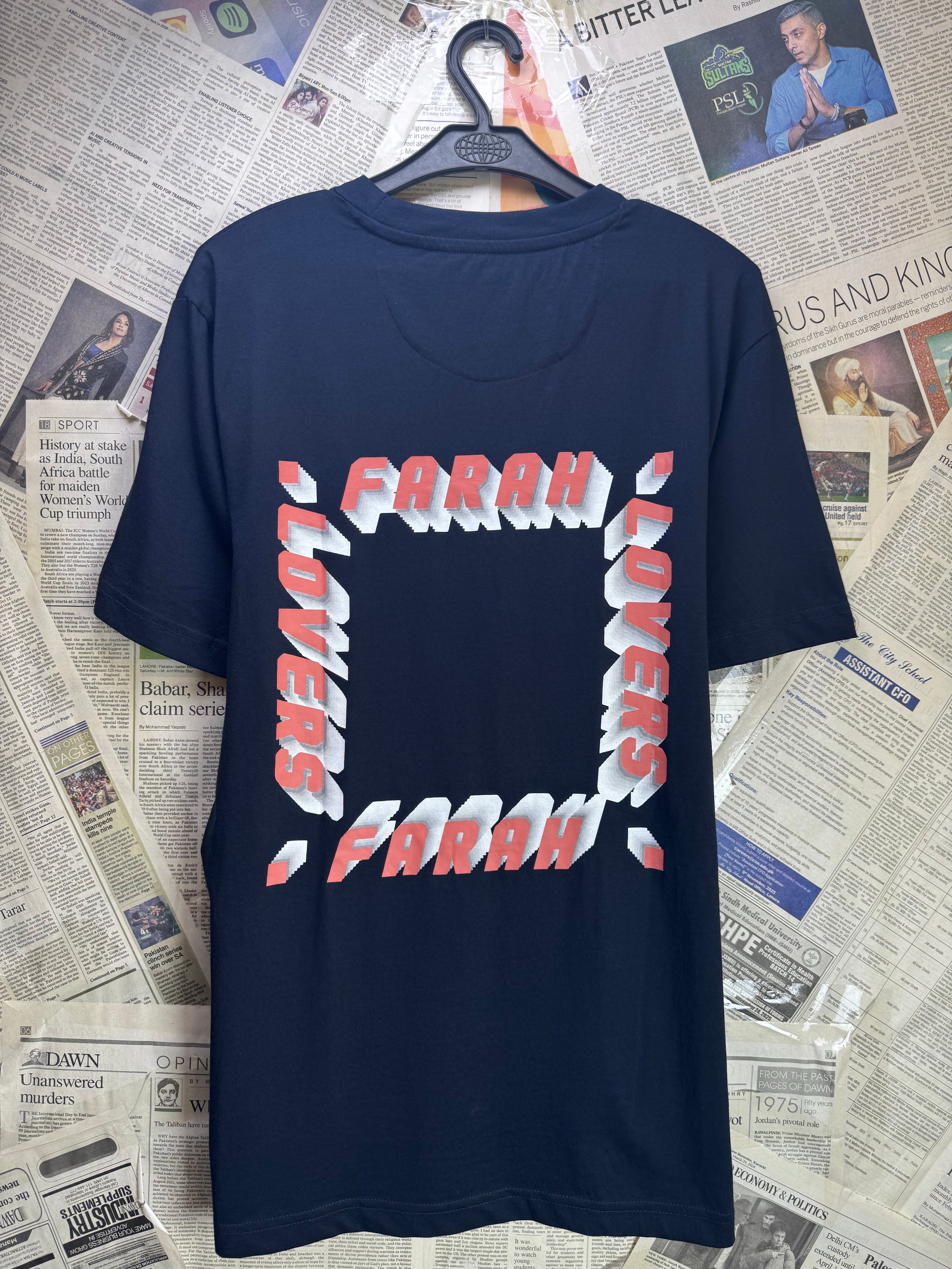 Farah® Medium | Chest: 21.5" | Space Blue | T-Shirt | Cotton | 3445 - Genuine Maal