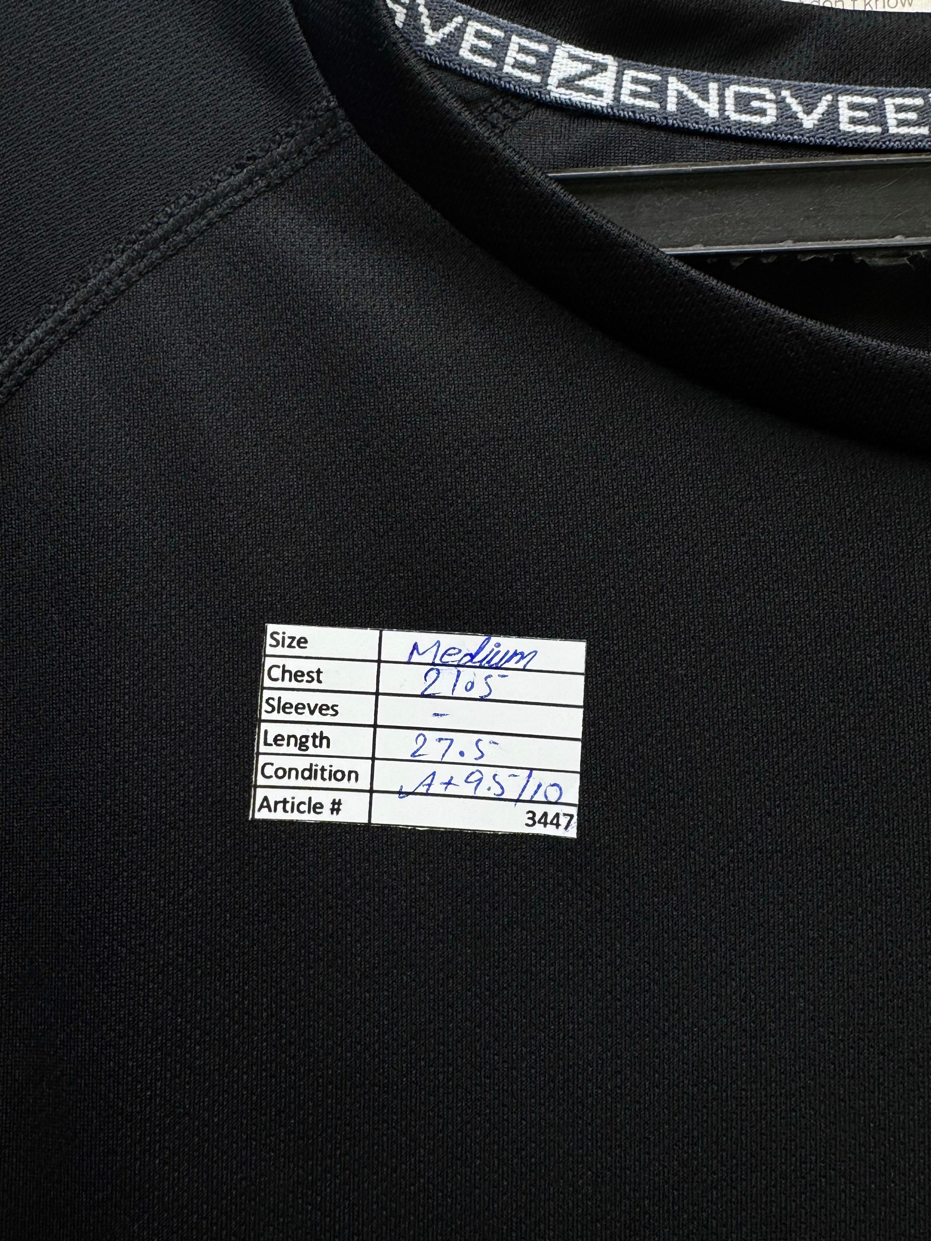 Zengvee® Medium | Chest: 21.5" | Black | Sports T-Shirt | Poly | 3447 - Genuine Maal