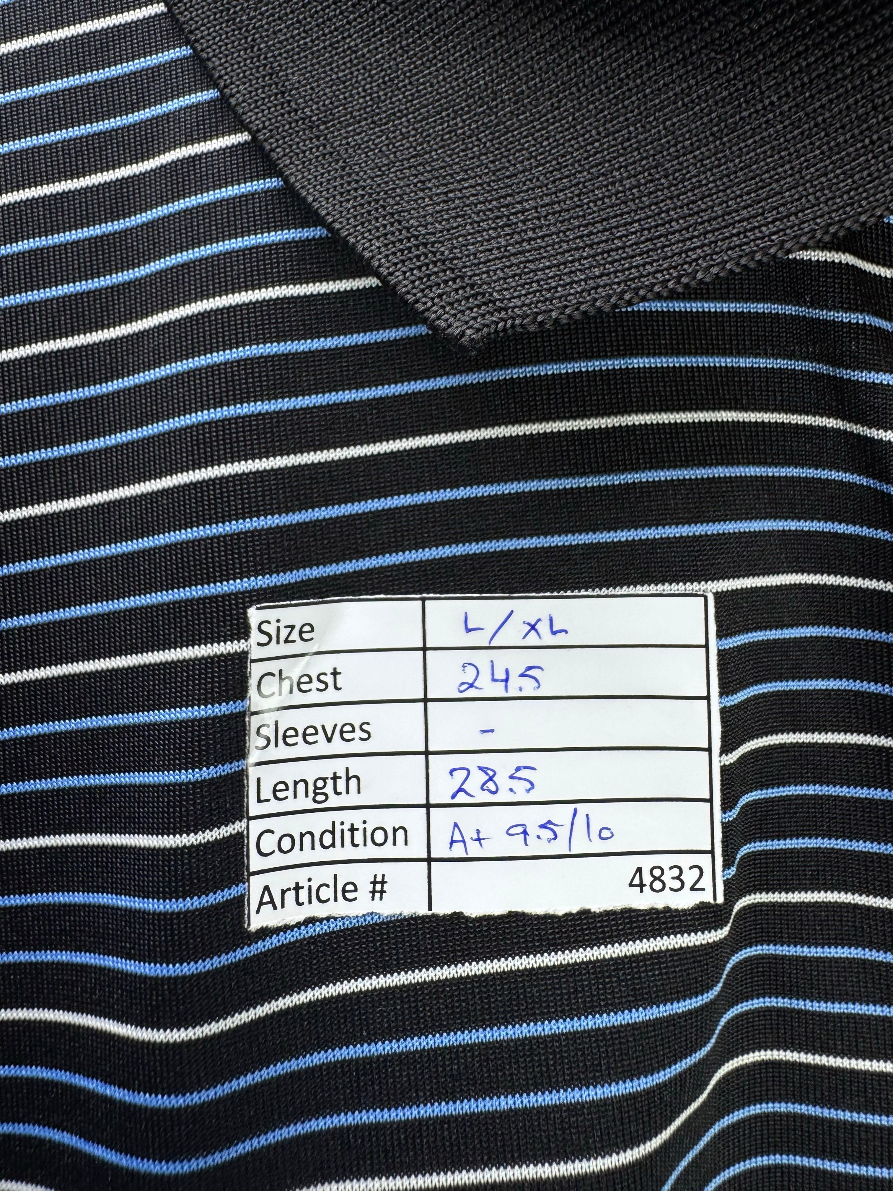 George® L/XL | Chest: 24.5" | Stripes | Golf Polo | Polyester | 4832 - Genuine Maal