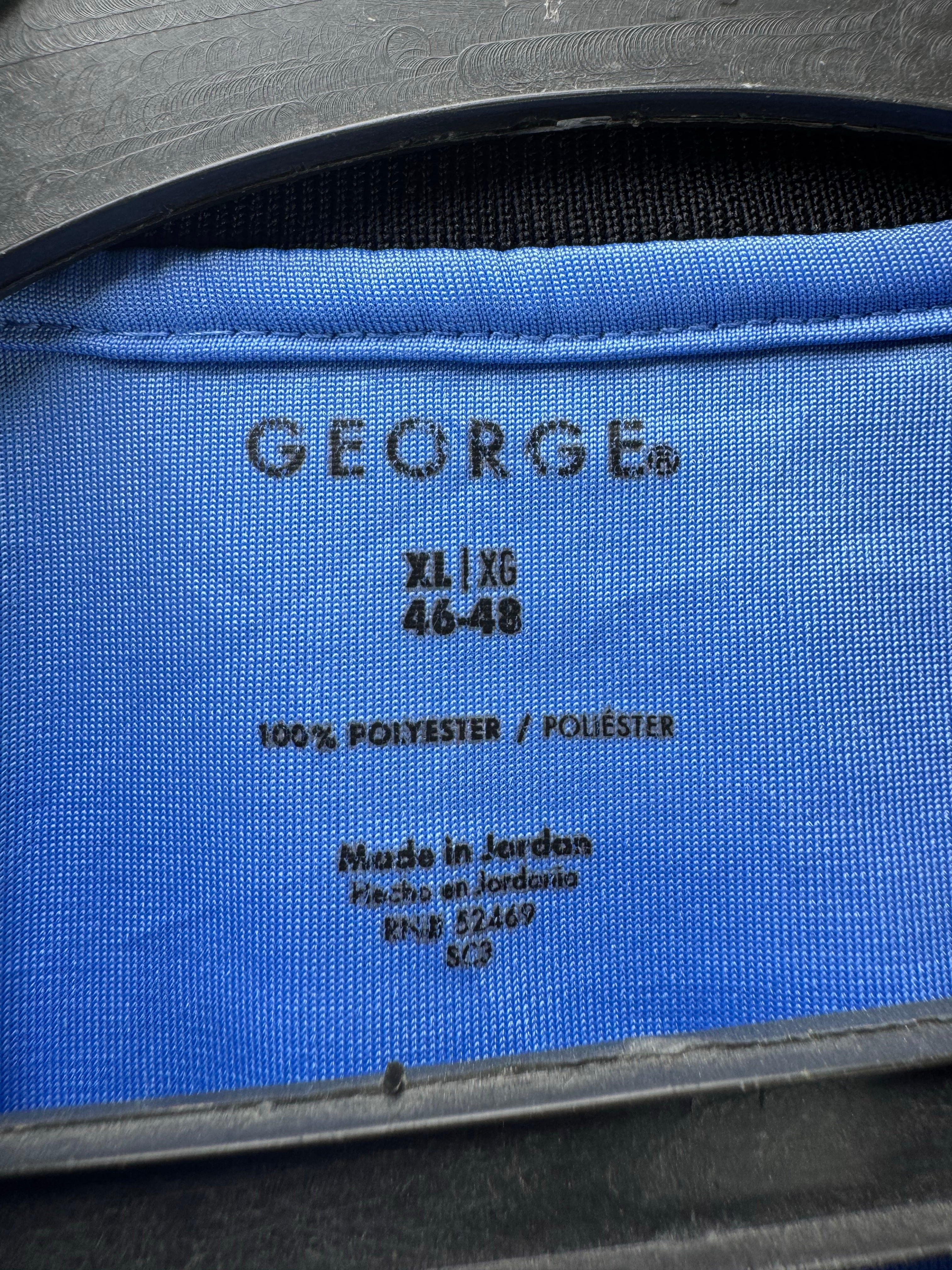 George® L/XL | Chest: 24.5" | Stripes | Golf Polo | Polyester | 4832 - Genuine Maal