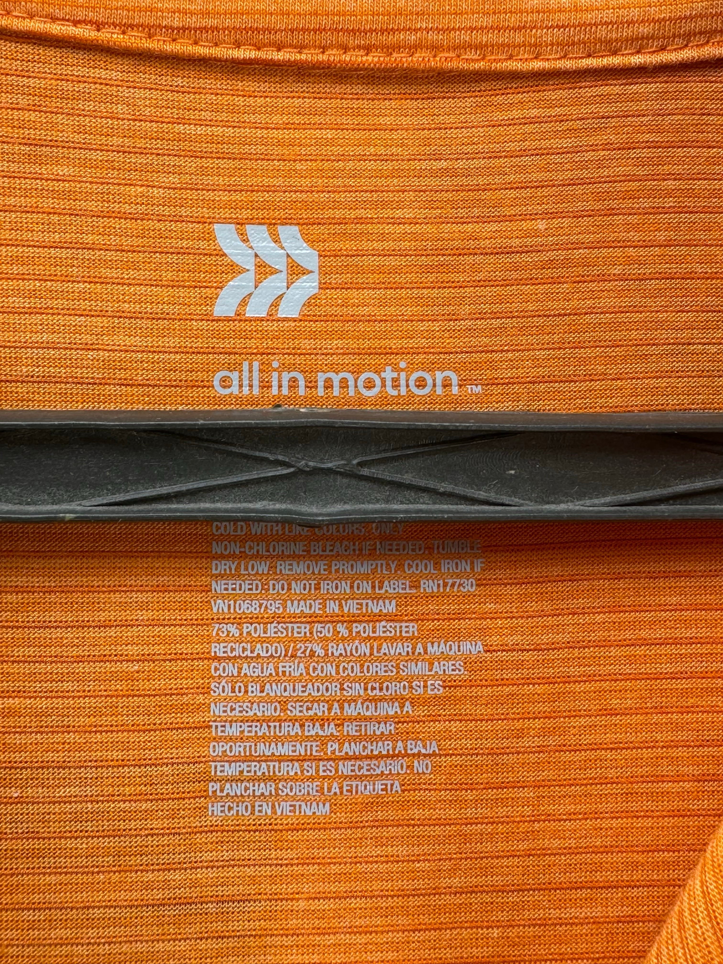 Motion® Small | Chest: 20.5" | Orange | Gym Polo T-Shirt | Rayon - Poly | 3449 - Genuine Maal
