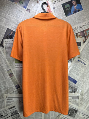 Motion® Small | Chest: 20.5" | Orange | Gym Polo T-Shirt | Rayon - Poly | 3449 - Genuine Maal