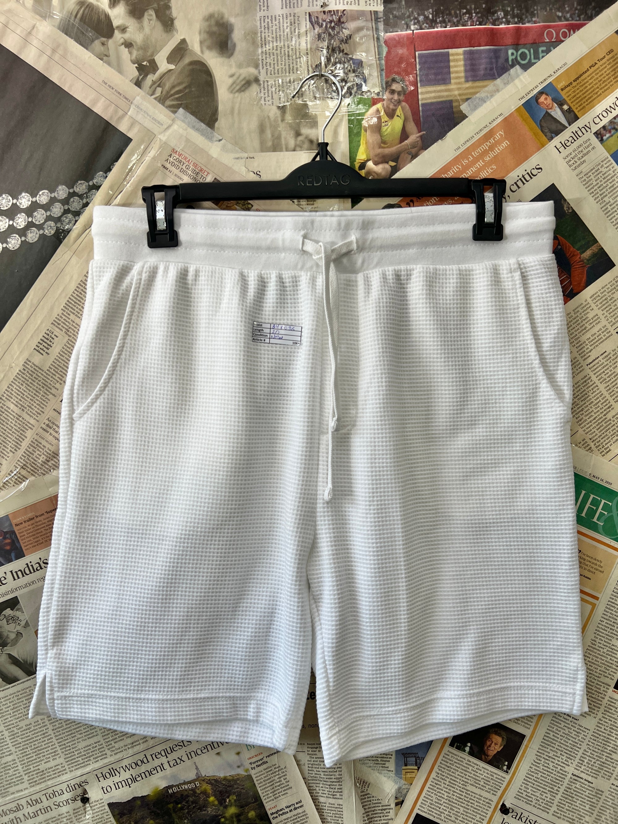 Primark® Waist: 34" to 36" | White | Shorts | 1064 - Genuine Maal