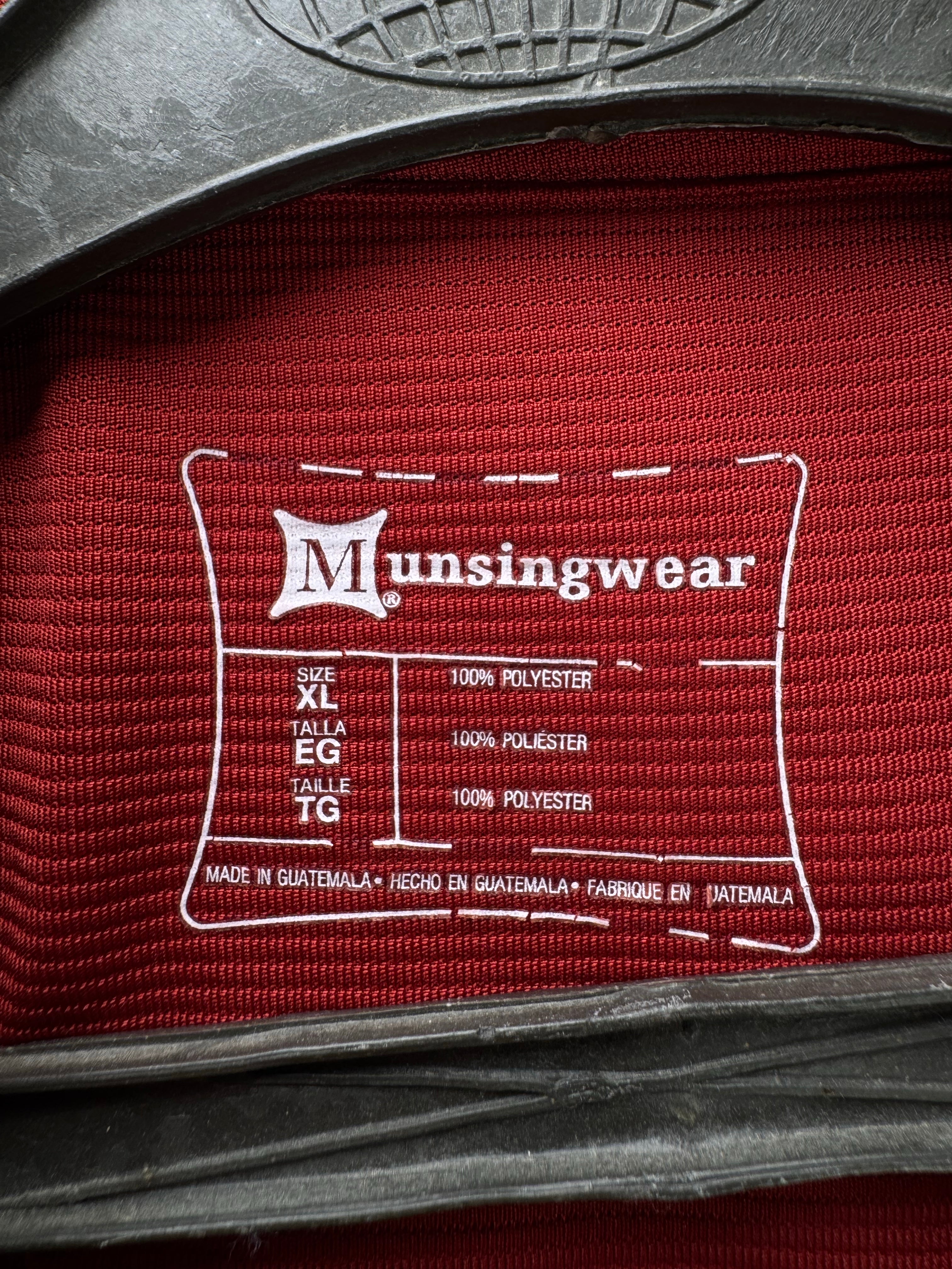 Munsingwear® XL | Chest: 25.5" | Red | Golf Polo | Polyester | 4835 - Genuine Maal