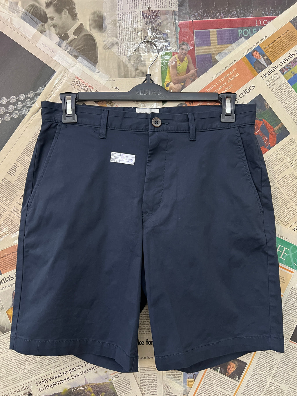 River Island® Waist: 32" | Navy | Shorts | 904 - Genuine Maal