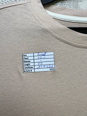 WilliamRast® Small | Chest: 20.5" | Light Beige | T-Shirt | Cotton - Modal | 3433 - Genuine Maal