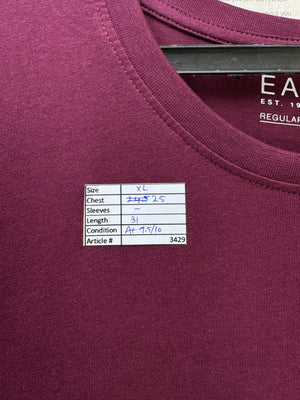 Easy® XL | Chest: 25" | Maroon | T-Shirt | Cotton | 3429 - Genuine Maal