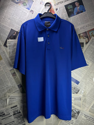 Greg Norman® Large | Chest: 24" | Blue | Golf Polo | Poly - Spandex | 4820 - Genuine Maal