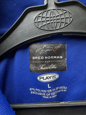 Greg Norman® Large | Chest: 24" | Blue | Golf Polo | Poly - Spandex | 4820 - Genuine Maal