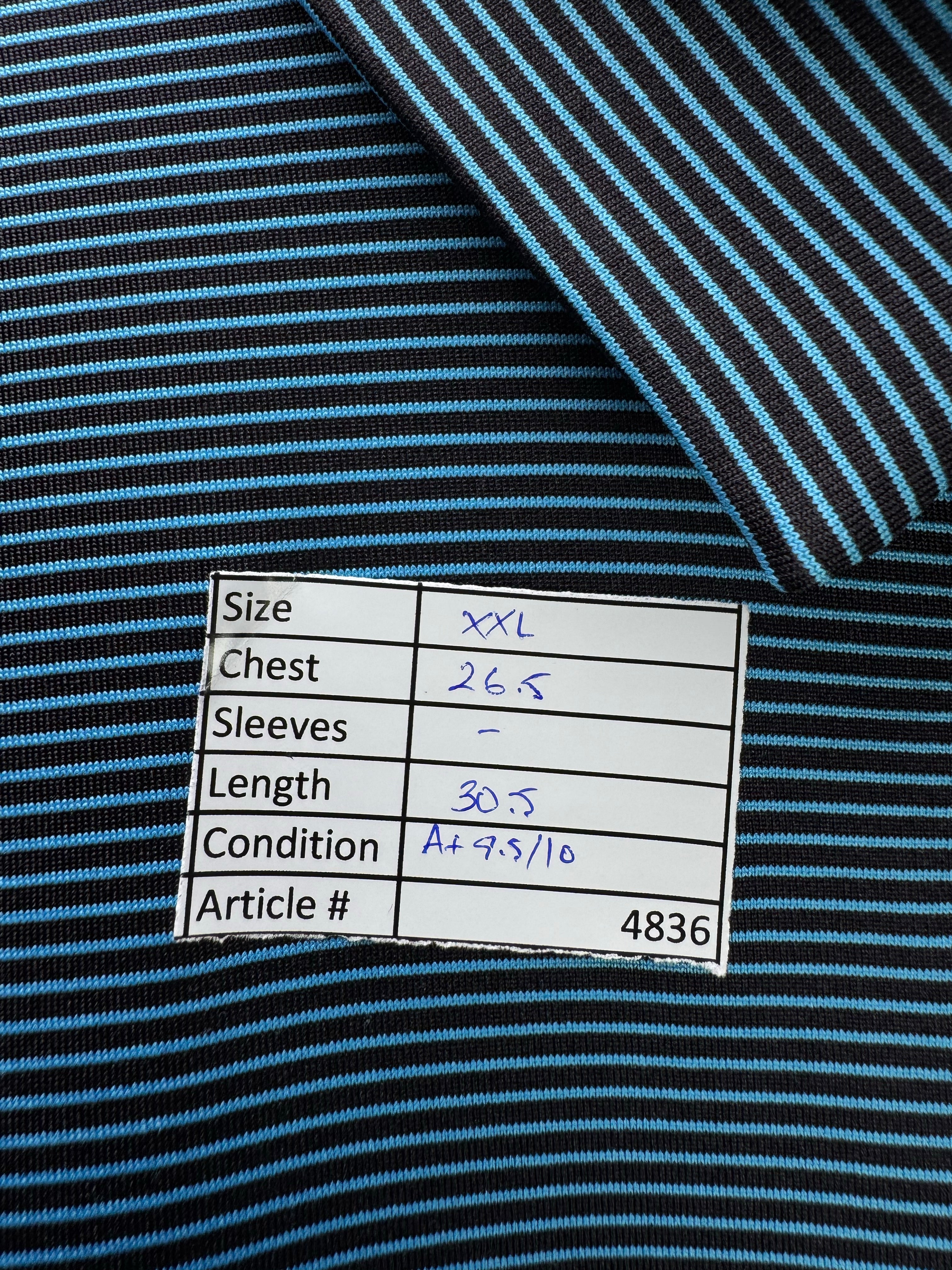 Under Armo*r® XXL | Chest: 26.5" | Stripes | Golf Polo | Poly - Elastane | 4836 - Genuine Maal