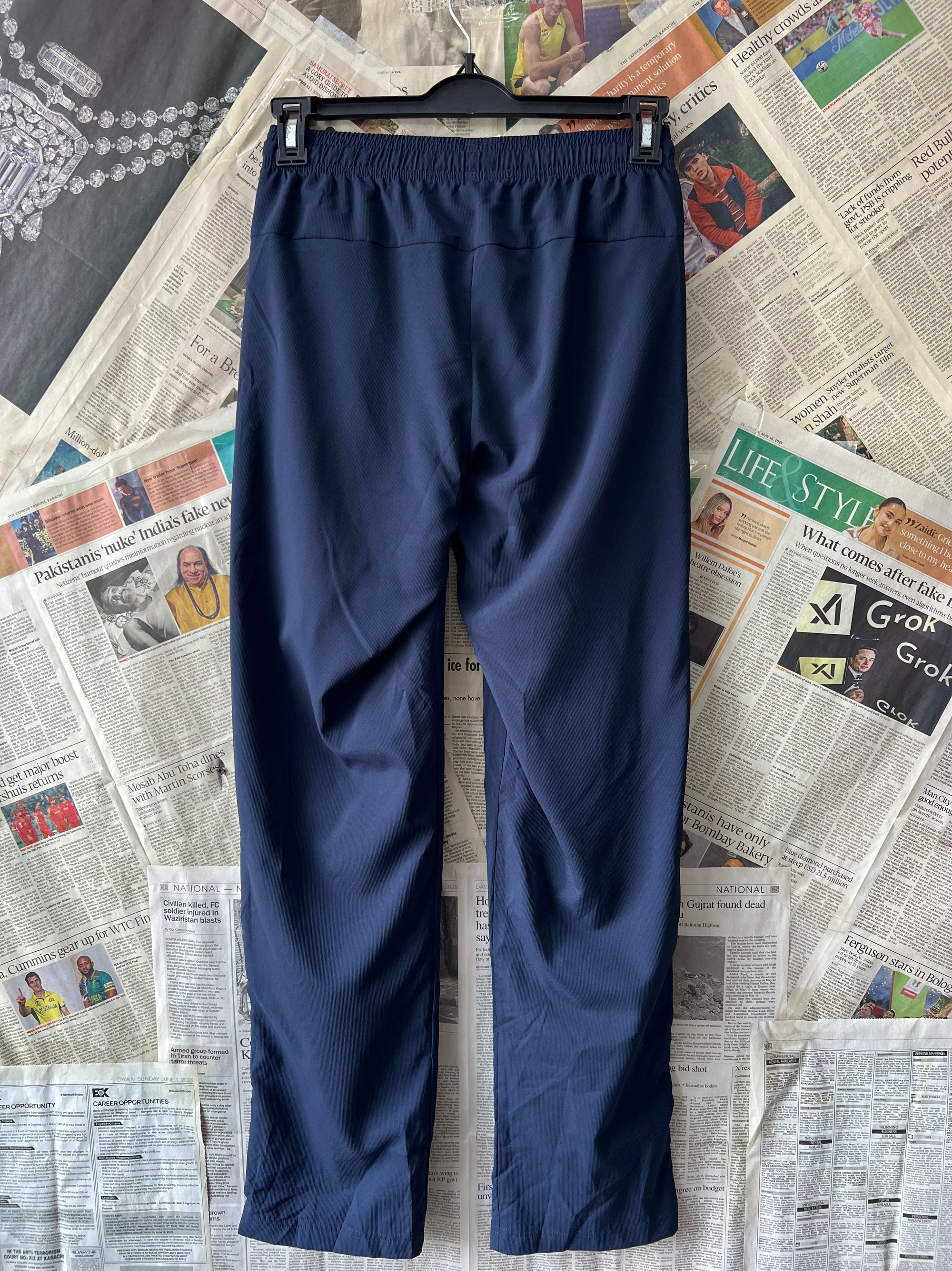 Adid*s® Waist: 28" to 30" | Navy Blue | Trouser | 1056 - Genuine Maal
