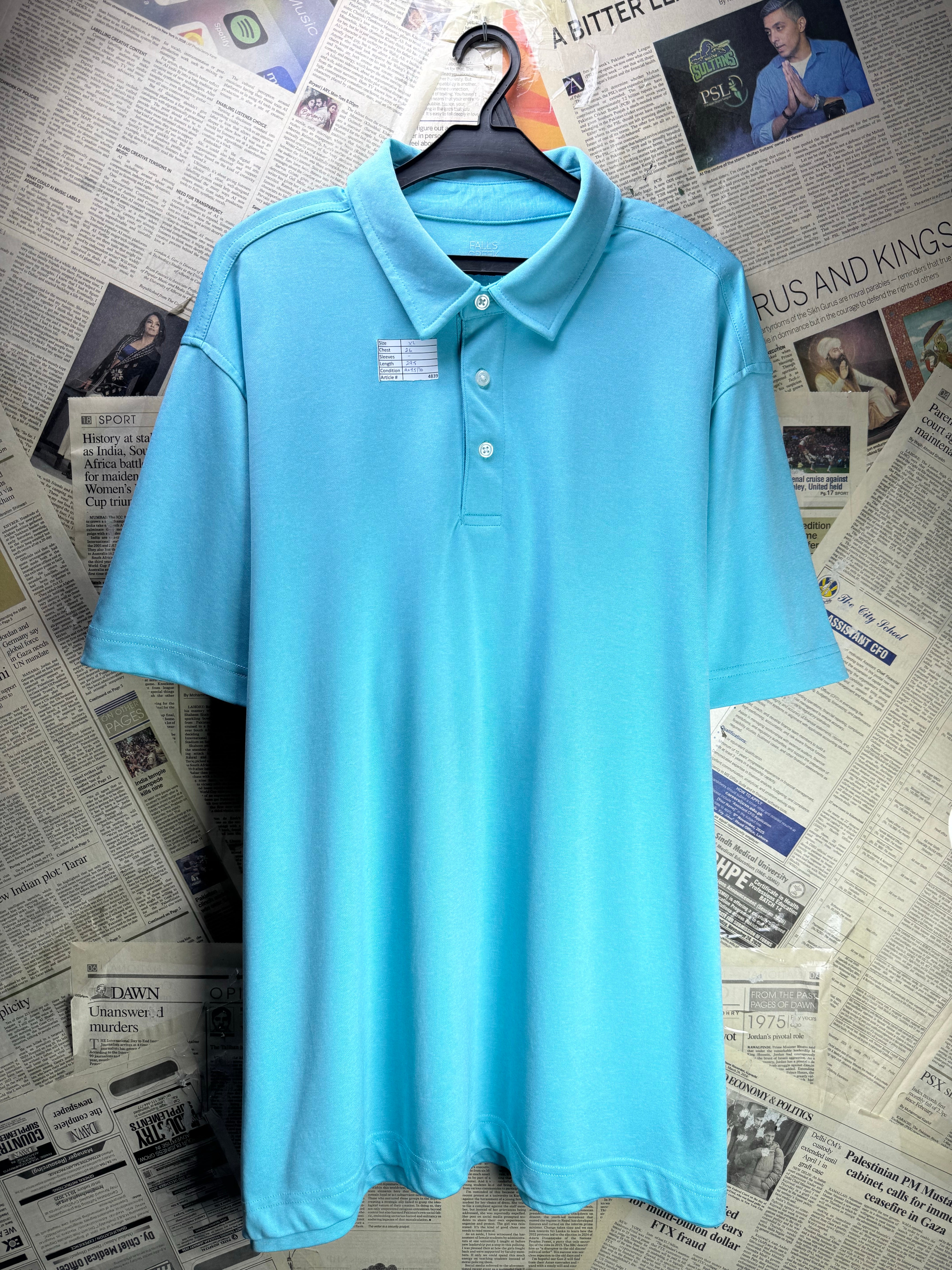 Falls Creek® XL | Chest: 26" | Blue | Golf Polo | Polyester | 4839 - Genuine Maal