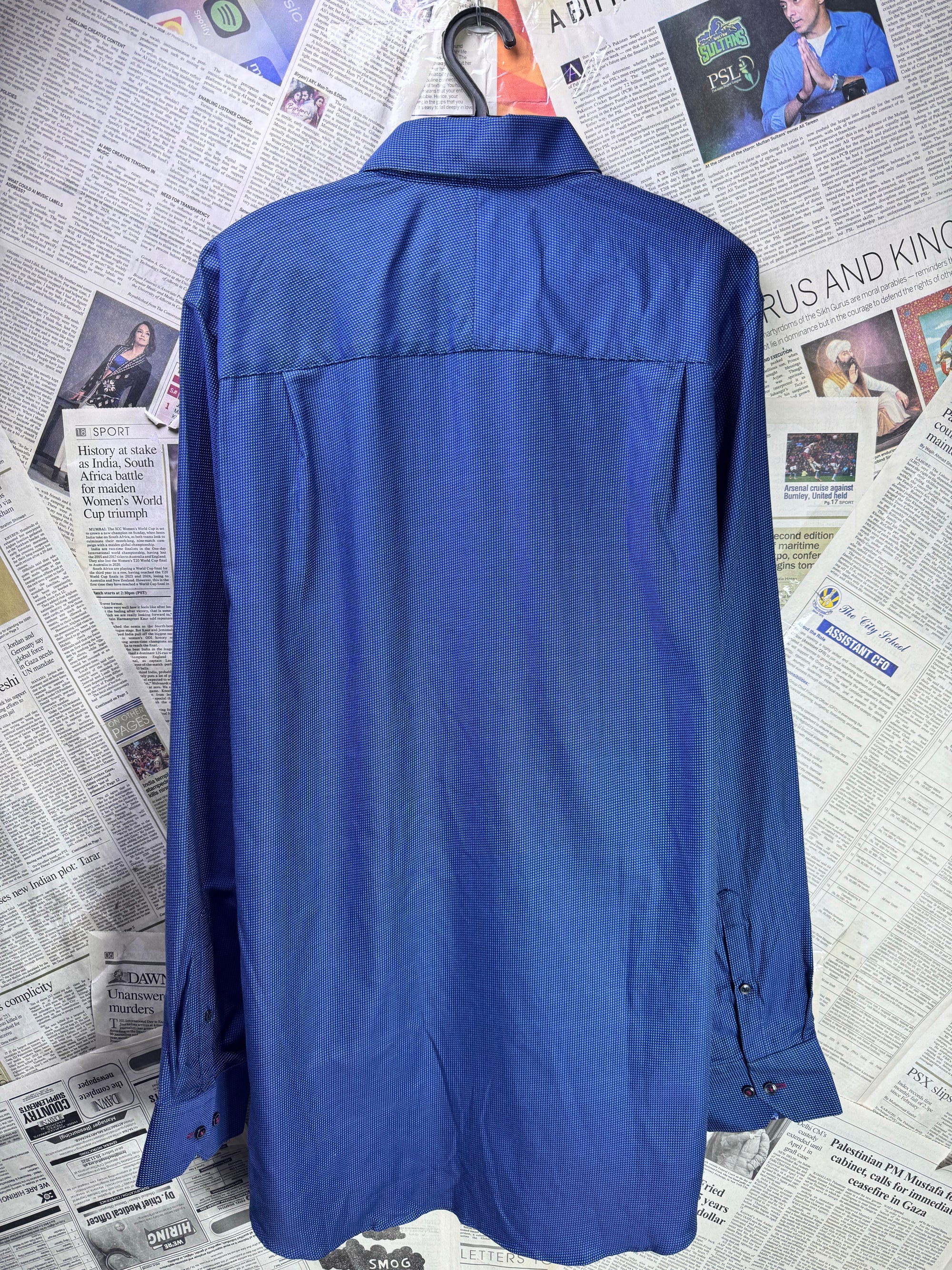 Next® Medium | Chest: 22.5" | Navy Blue | Dotted Shirt | Cotton | 3638 - Genuine Maal