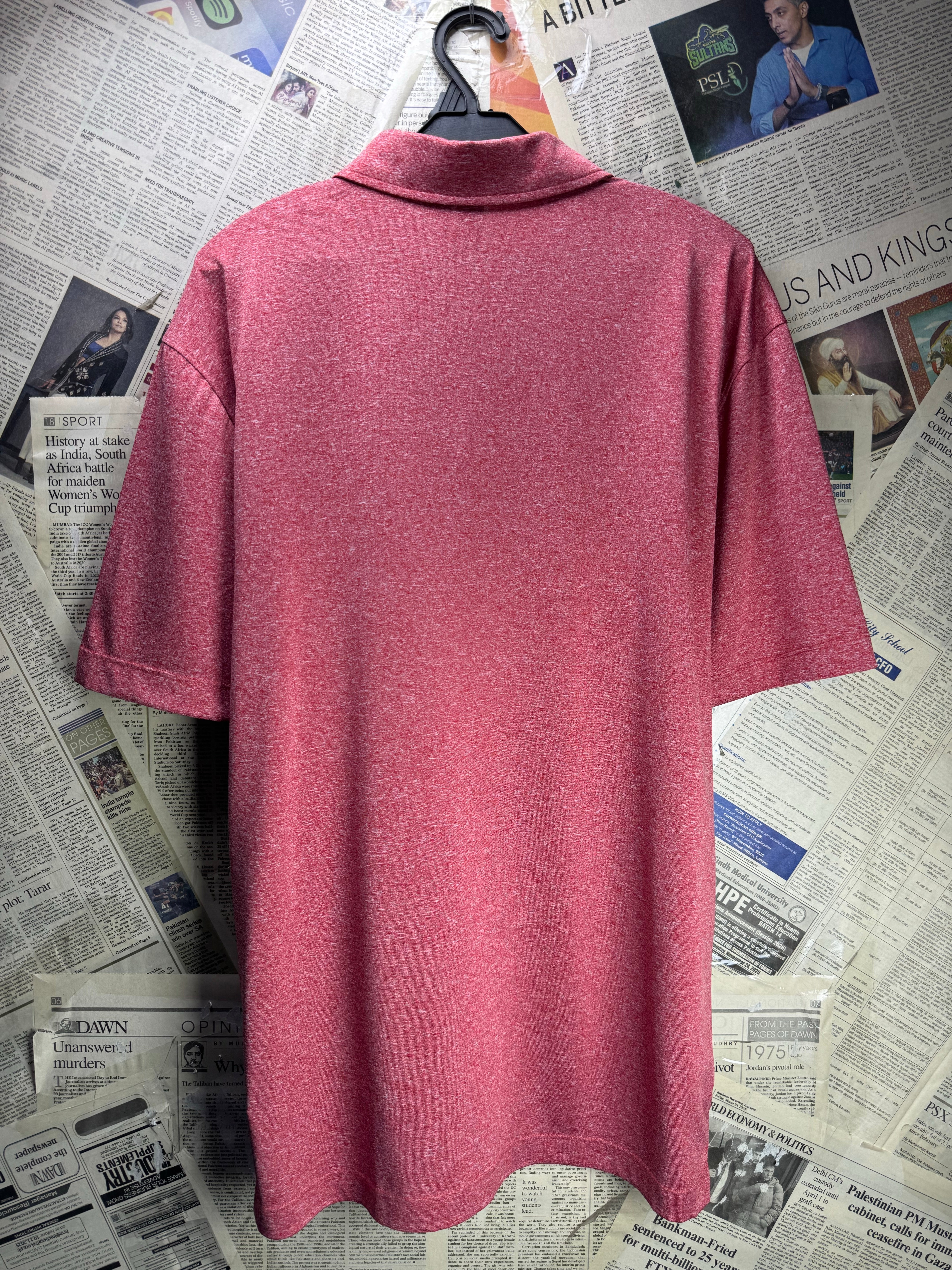 Clique® Medium | Chest: 22" | Pink | Golf Polo | Polyester | 4856 - Genuine Maal