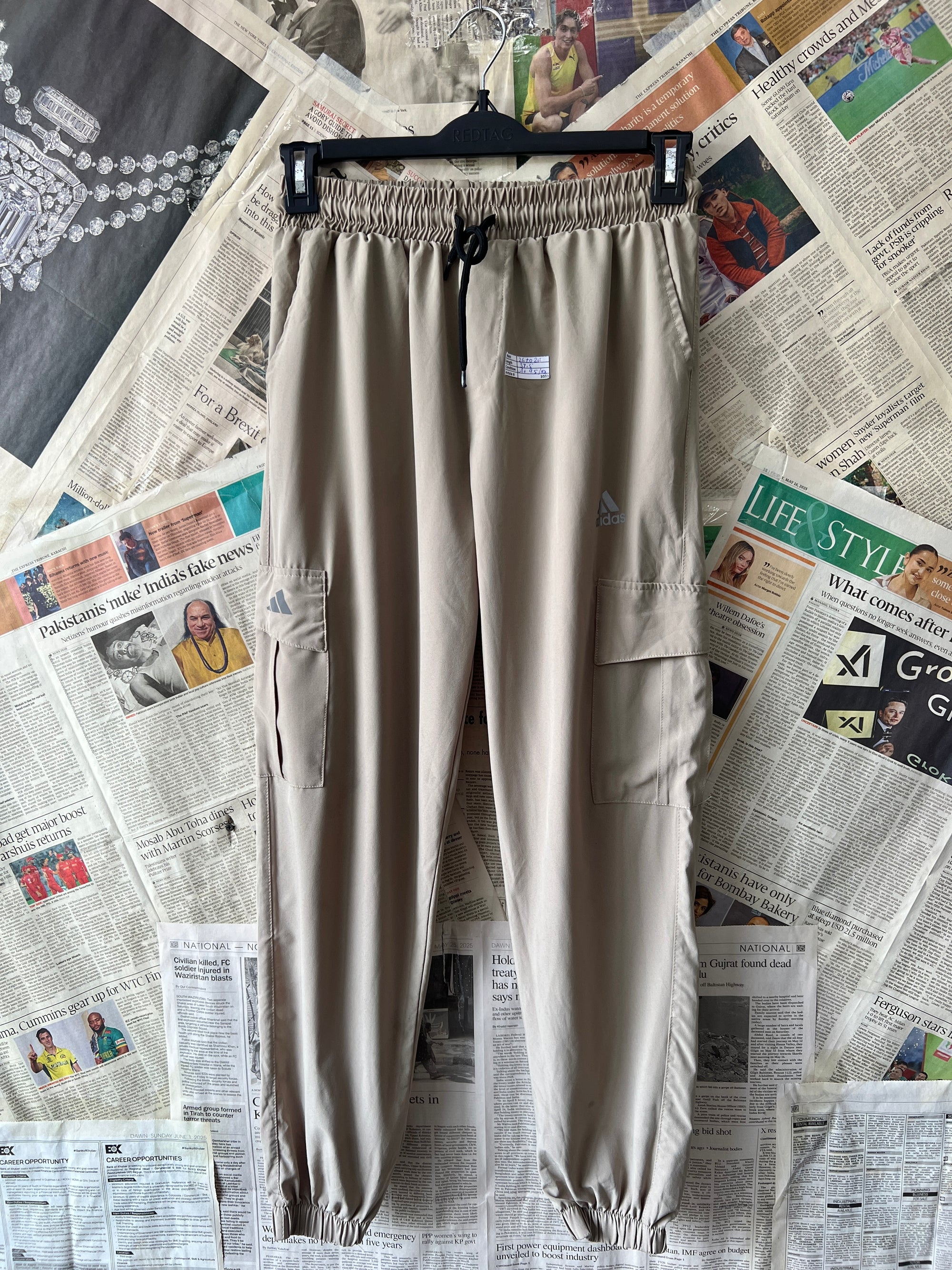 Adid*s® Waist: 26" to 28" | Sand | Cargo Trouser | 1033 - Genuine Maal