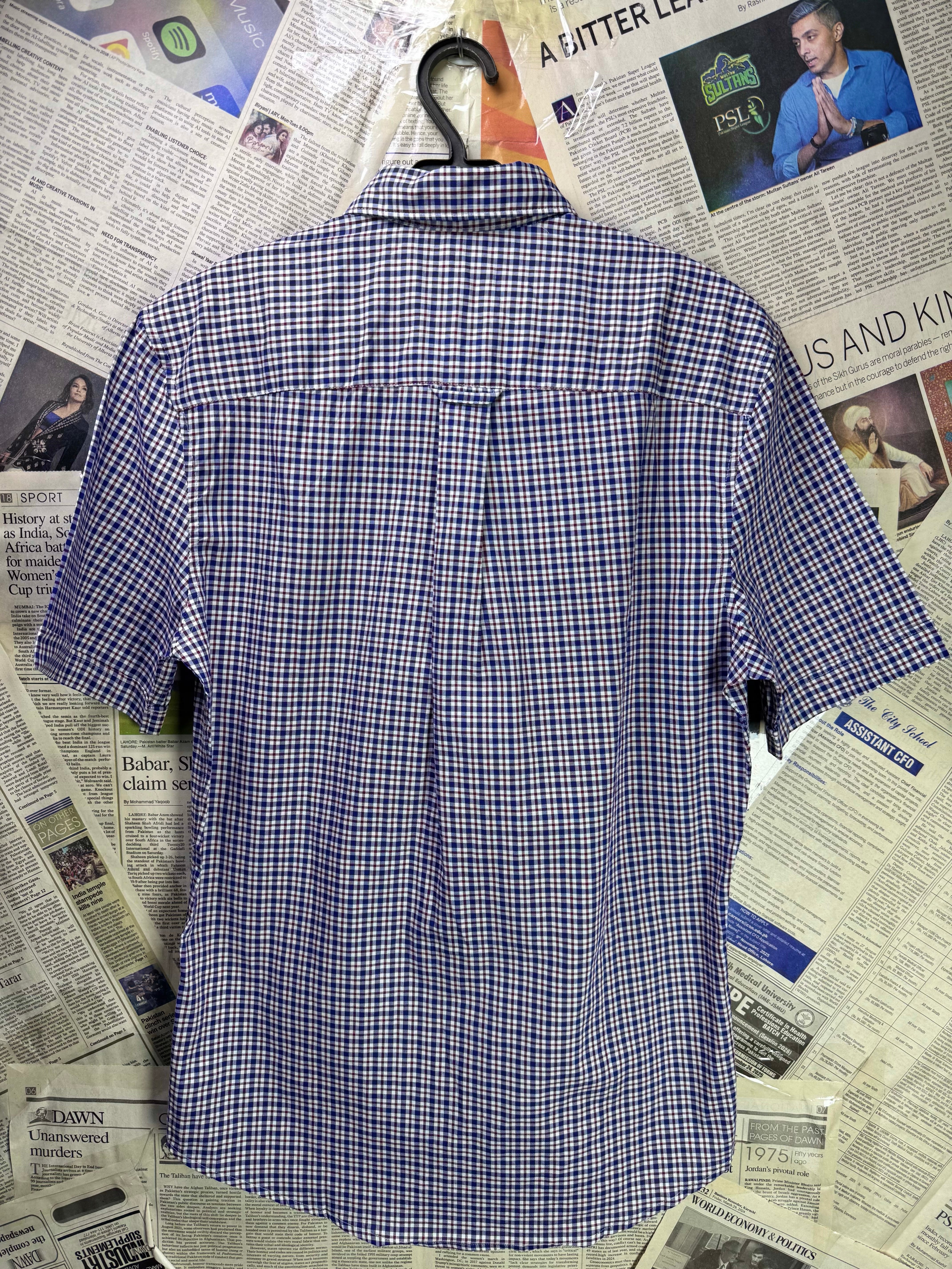 Next® Small | Chest: 19" | Multicolor | Check Shirt | Cotton | 3643 - Genuine Maal