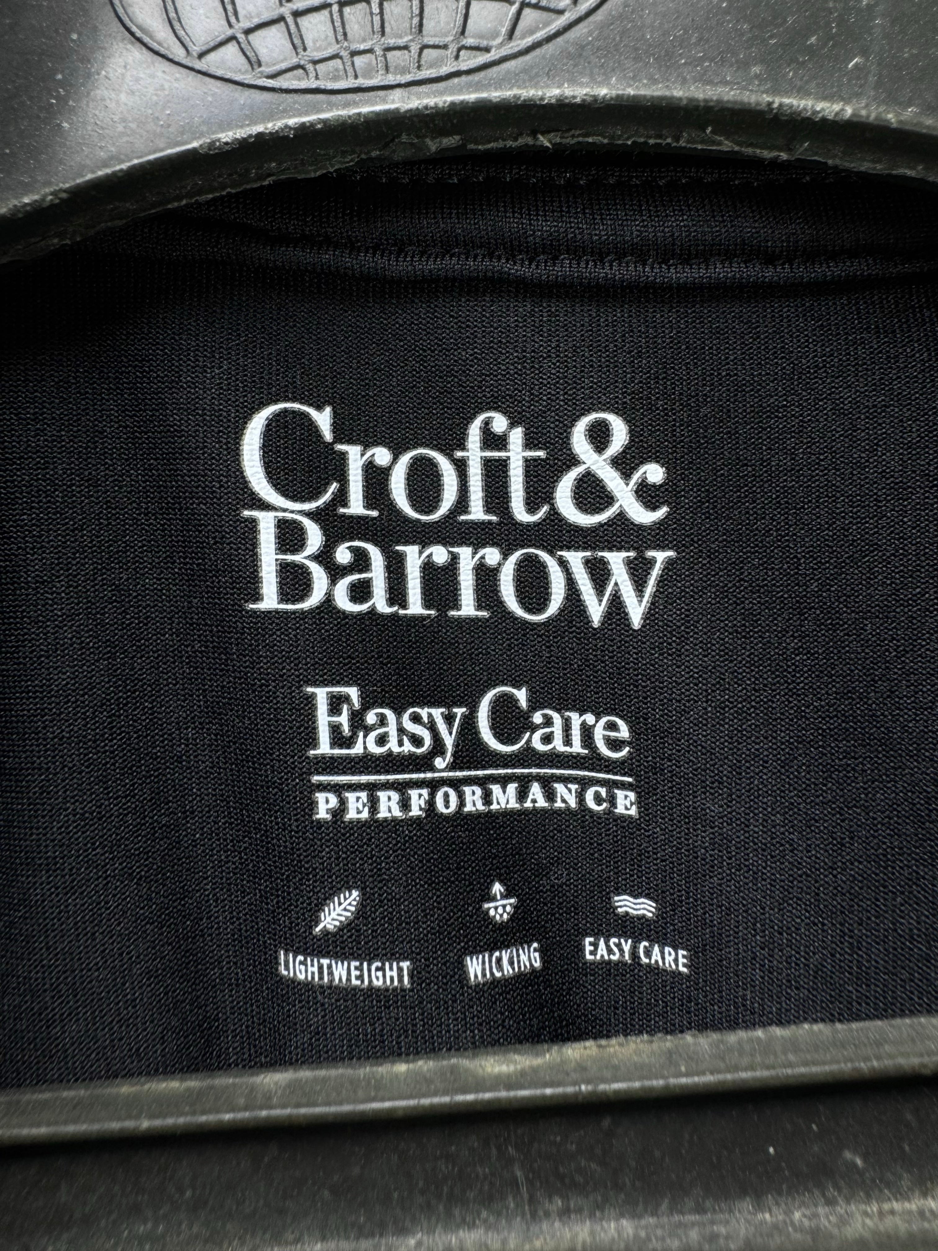 Croft&Barrow® Large | Chest: 23.5" | Black | Golf Polo | Polyester | 4864 - Genuine Maal