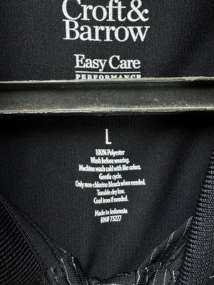 Croft&Barrow® Large | Chest: 23.5" | Black | Golf Polo | Polyester | 4864 - Genuine Maal