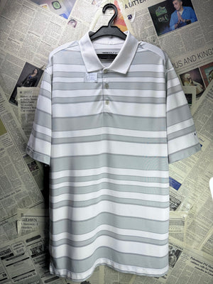 N*ke® Medium | Chest: 22.5" | Stripes | Golf Polo | Polyester | 4840 - Genuine Maal