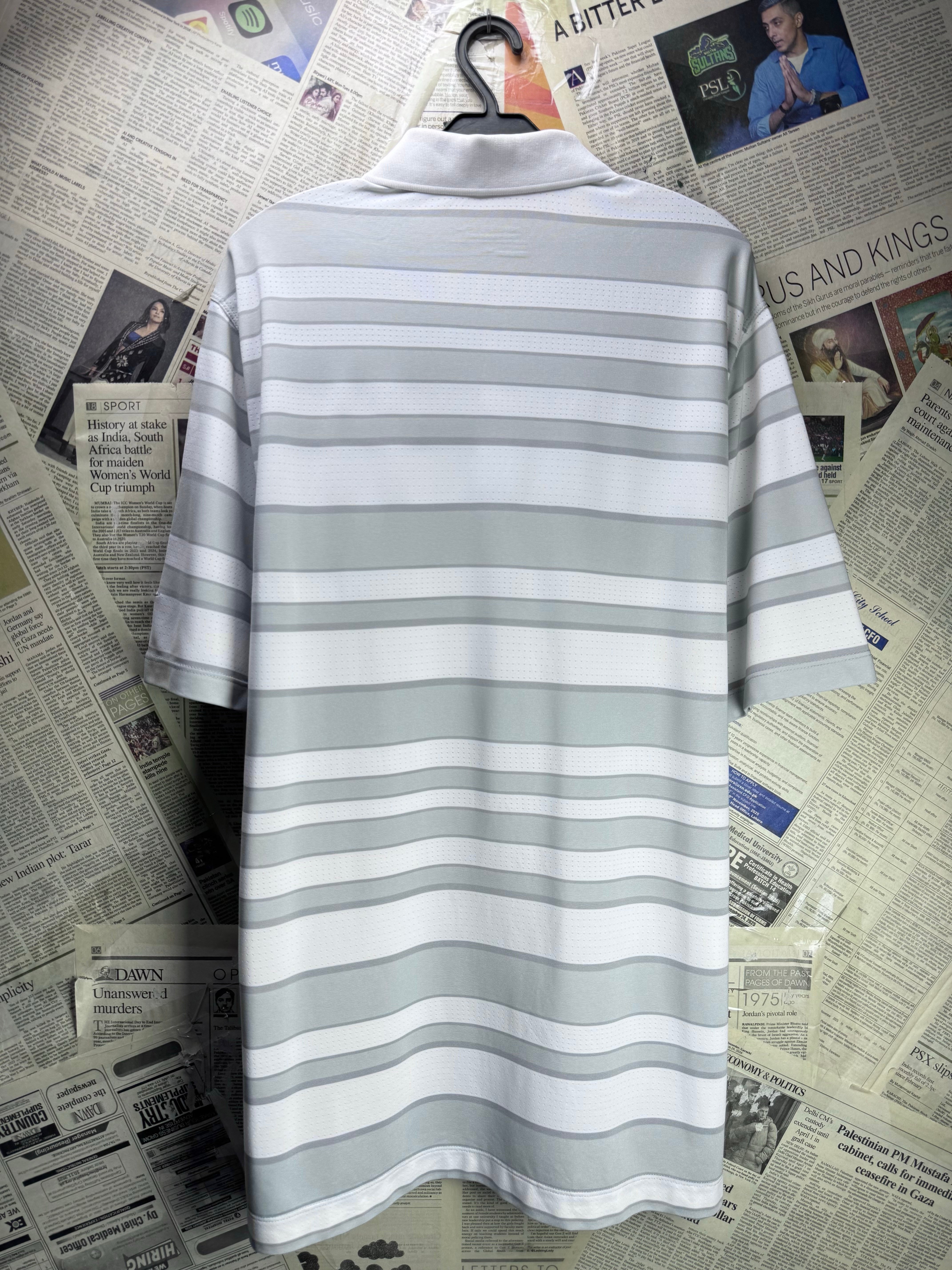 N*ke® Medium | Chest: 22.5" | Stripes | Golf Polo | Polyester | 4840 - Genuine Maal
