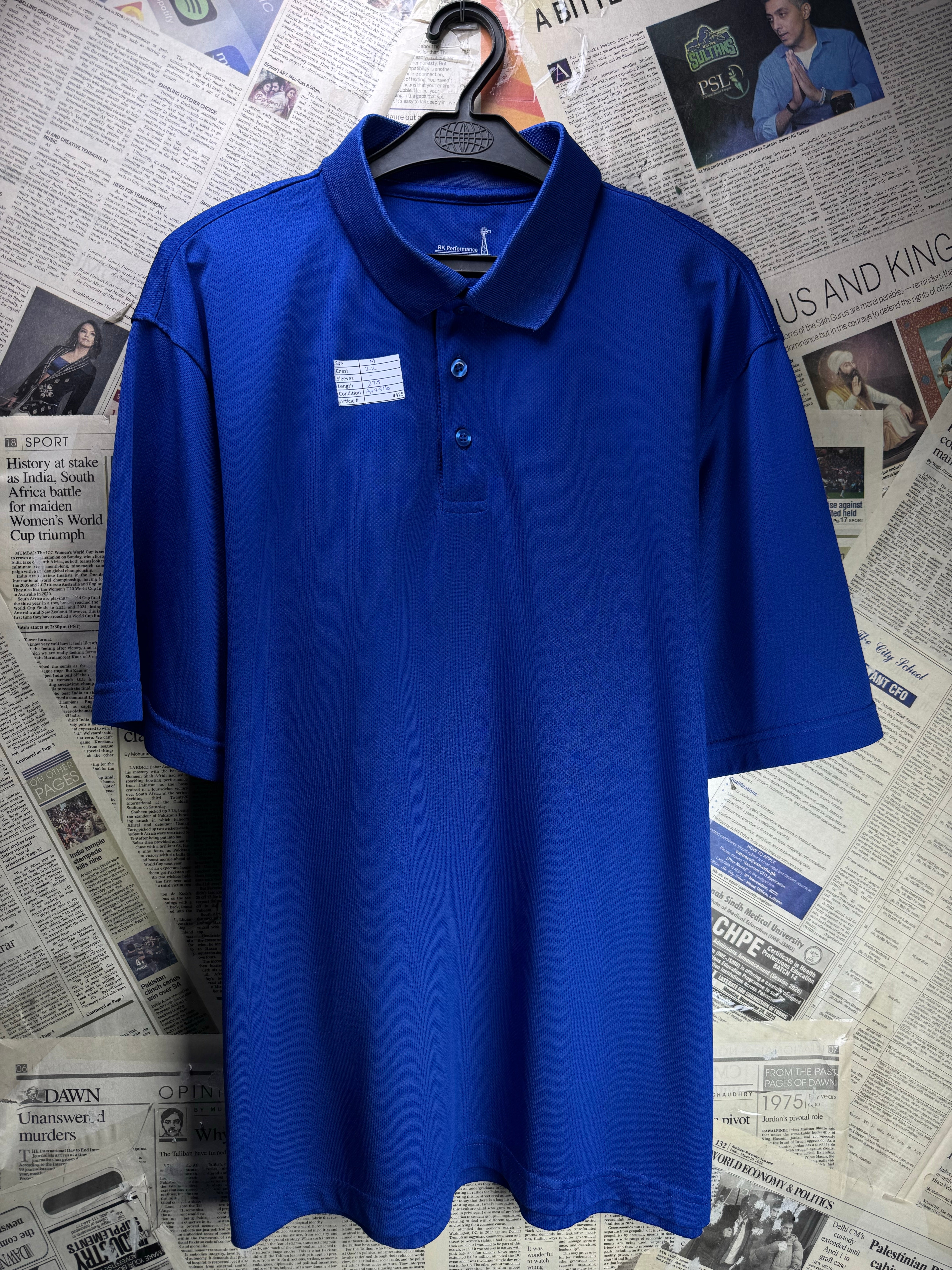 RK Performance® Medium | Chest: 22" | Blue | Golf Polo | Polyester | 4425 - Genuine Maal