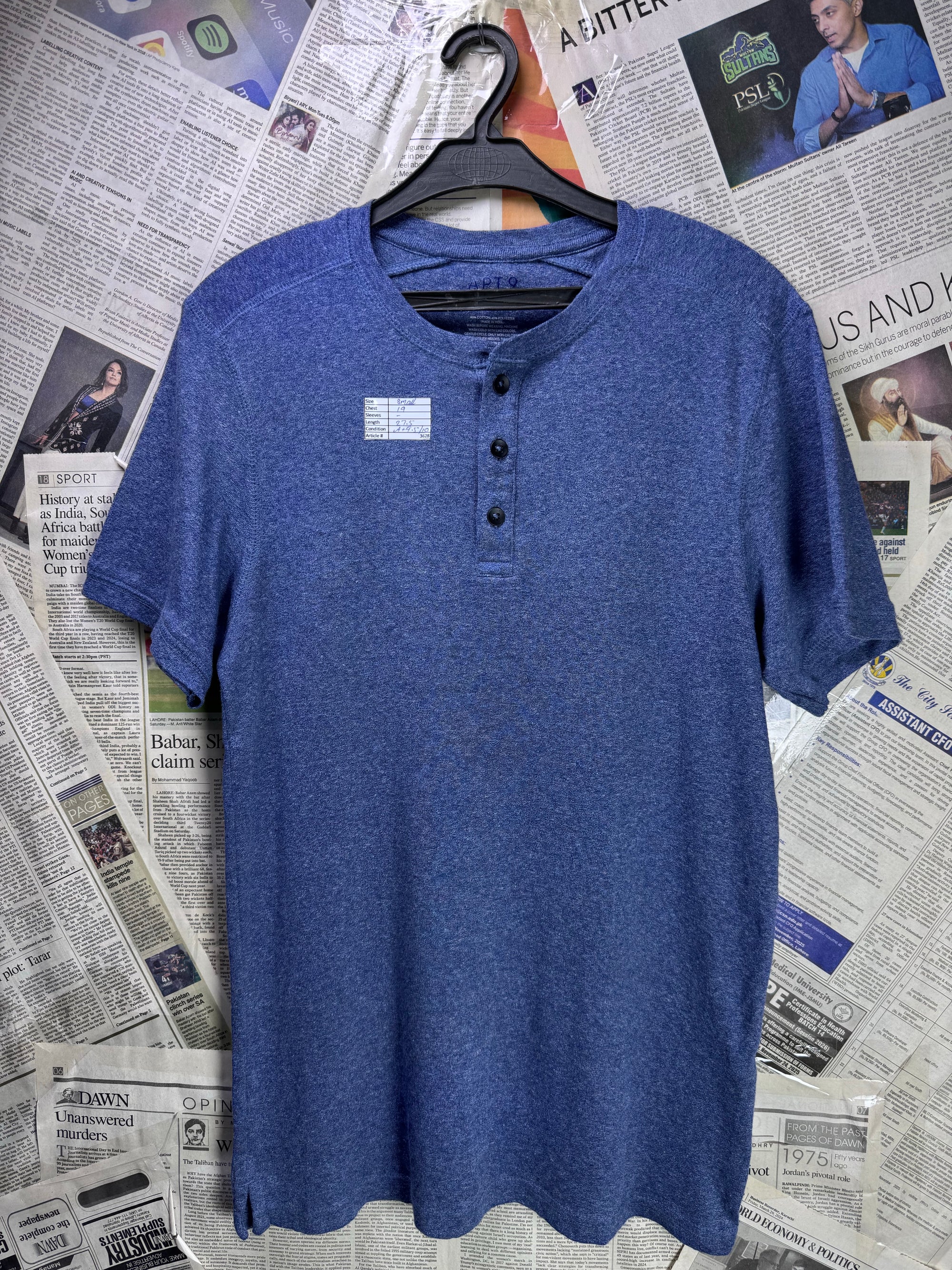 APT9® Small | Chest: 19" | Blue | T-Shirt | Cotton - Poly | 3628 - Genuine Maal