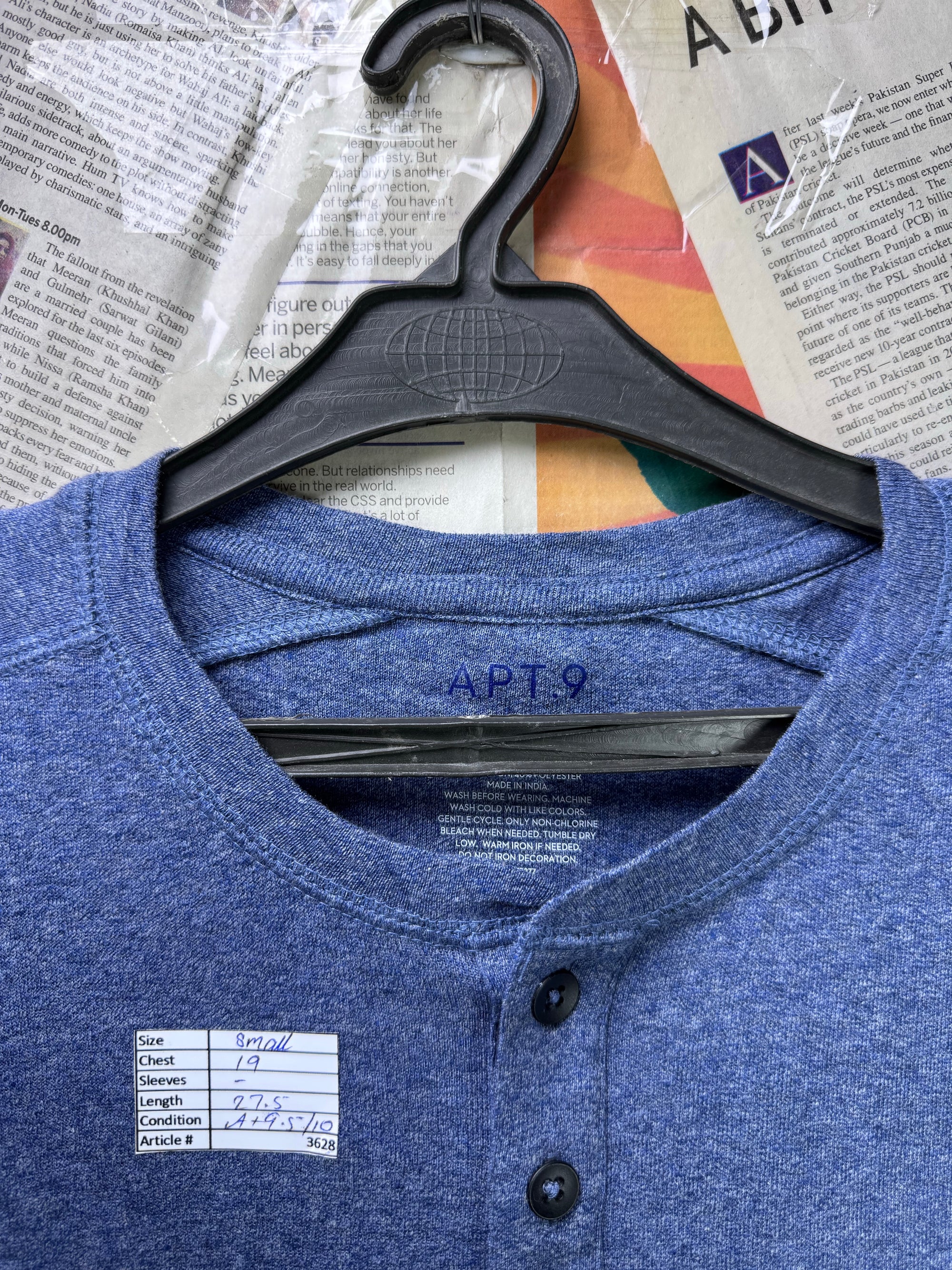 APT9® Small | Chest: 19" | Blue | T-Shirt | Cotton - Poly | 3628 - Genuine Maal