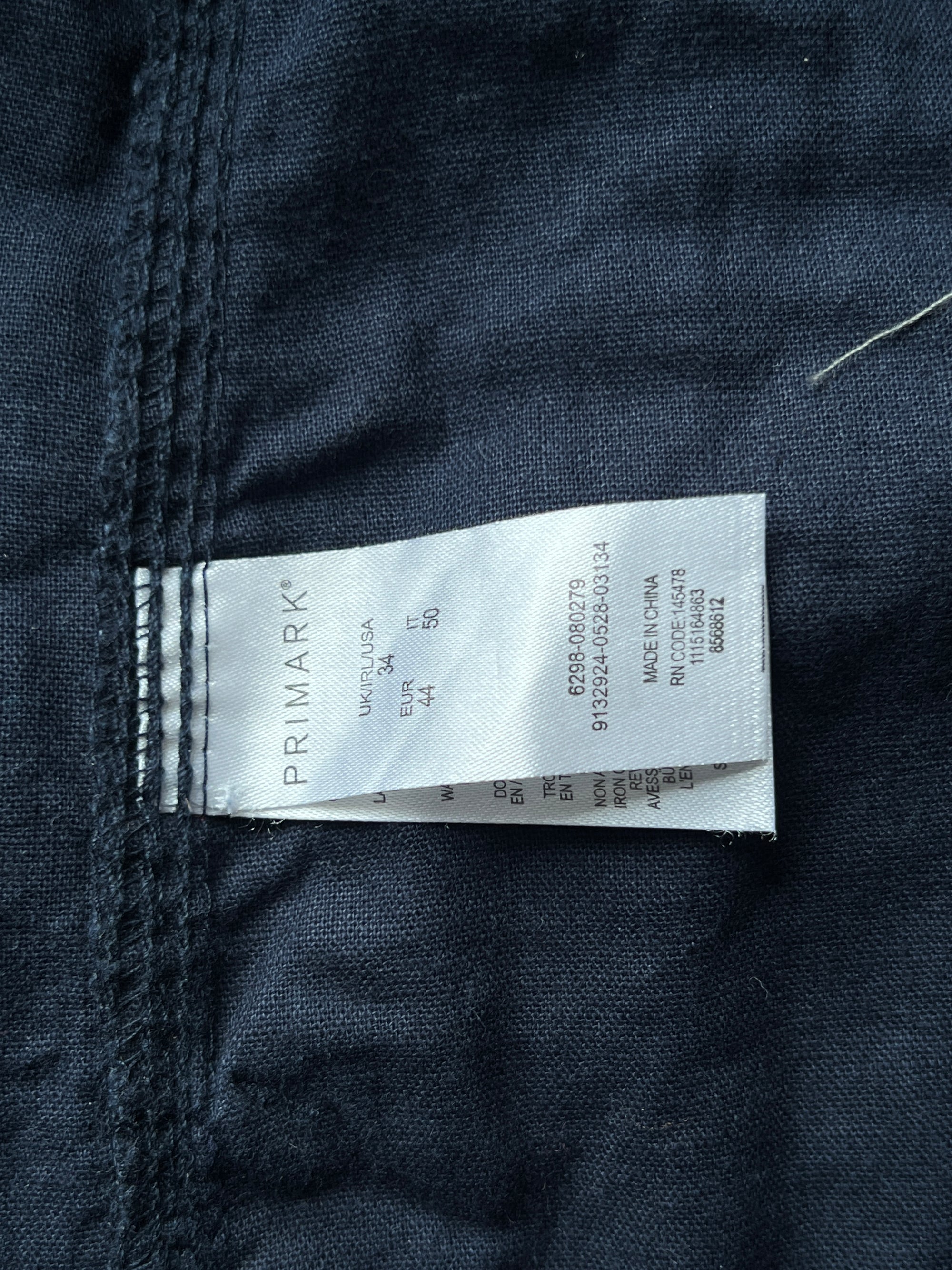 Primark® Waist: 36" | Navy Blue | Three Quarter Shorts | 890 - Genuine Maal