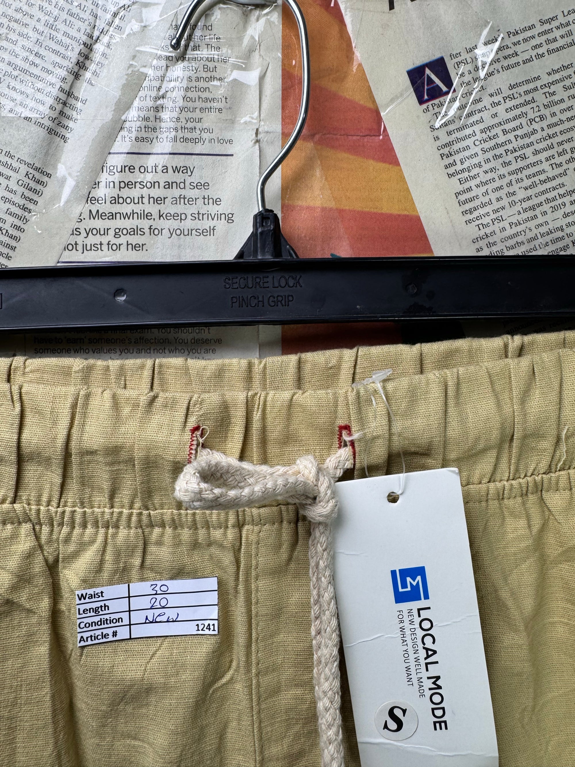 LM® Waist: 30" | Light Brown | Shorts | Cotton - Linen | 1241 - Genuine Maal