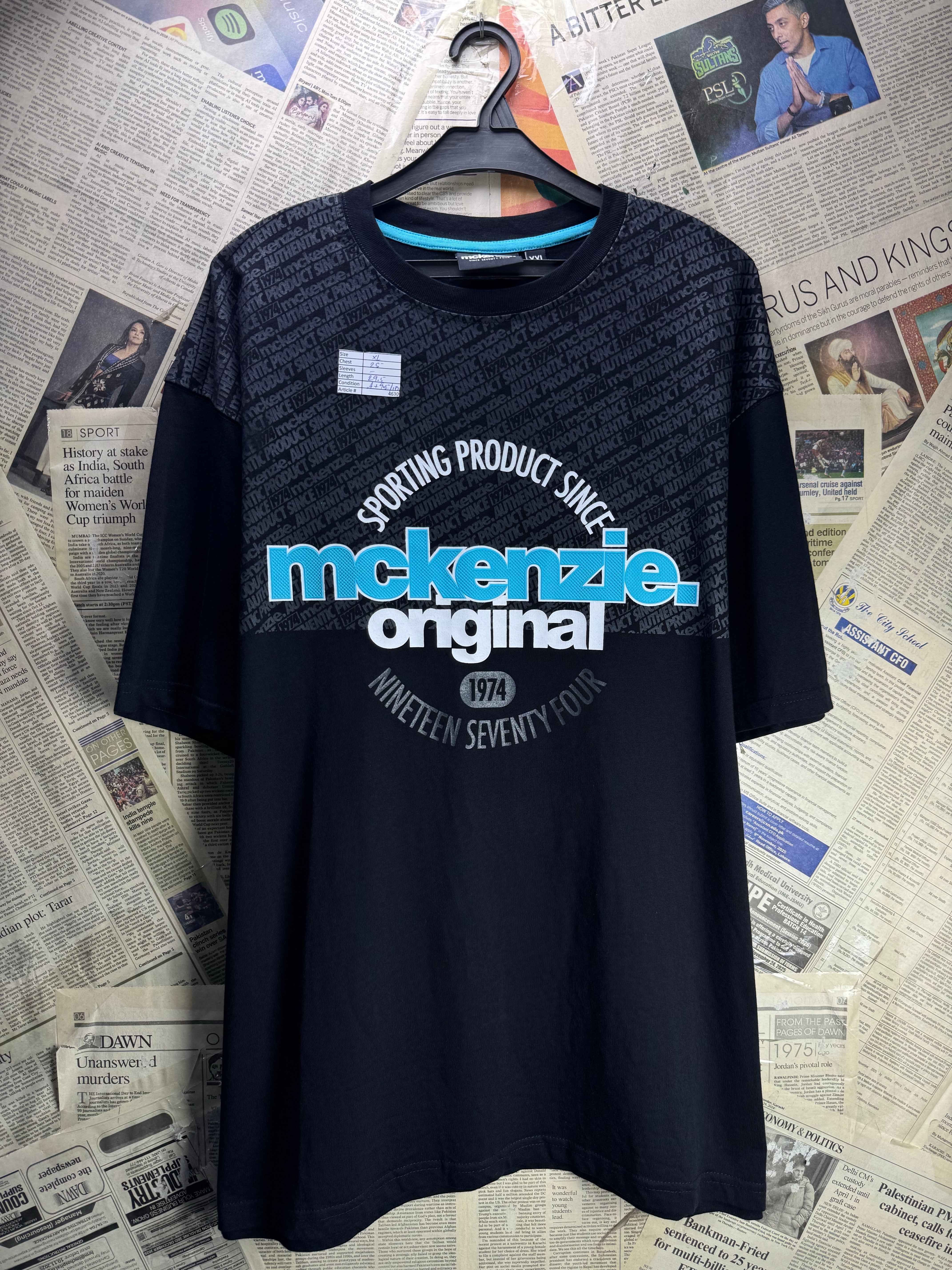 Mckenzie® XL | Chest: 25" | Black | T-Shirt | Cotton | 4630 - Genuine Maal