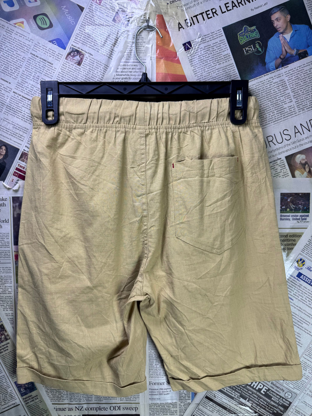 LM® Waist: 30" | Light Brown | Shorts | Cotton - Linen | 1241 - Genuine Maal