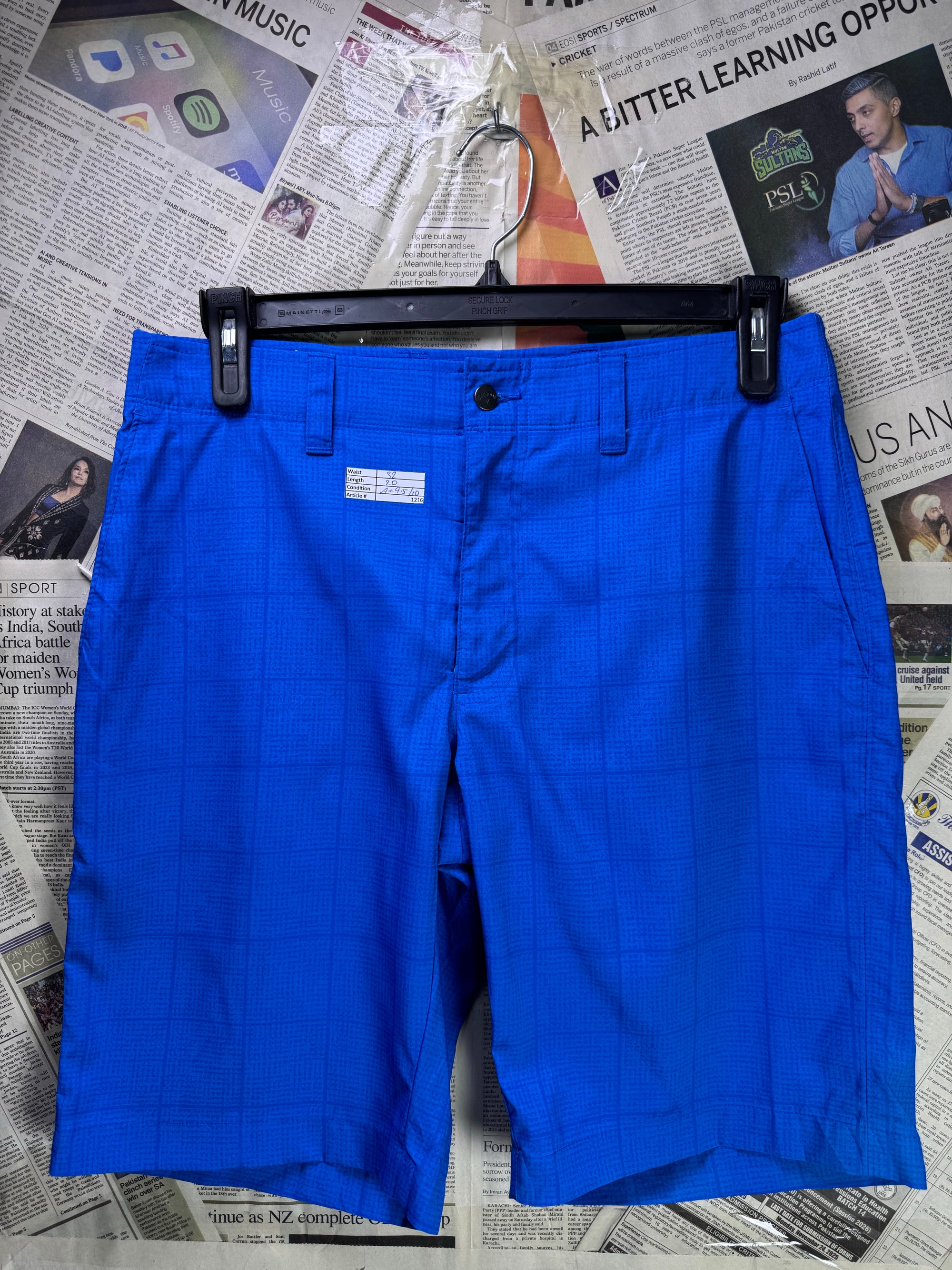 Gallaway® Waist: 32" | Royal Blue | Golf Shorts | Poly - Elastane | 1216 - Genuine Maal