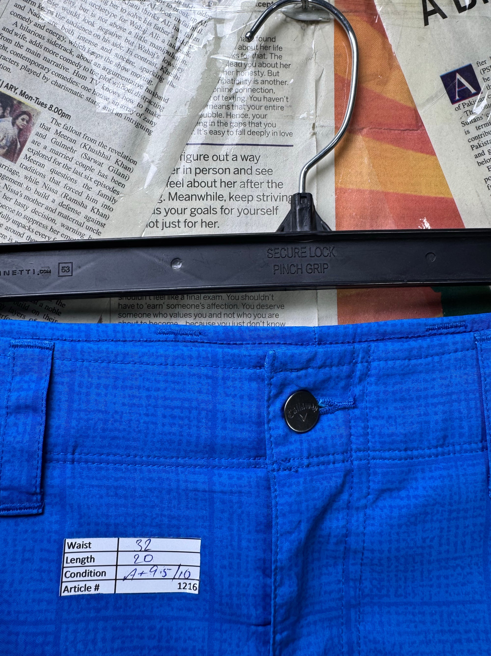 Gallaway® Waist: 32" | Royal Blue | Golf Shorts | Poly - Elastane | 1216 - Genuine Maal