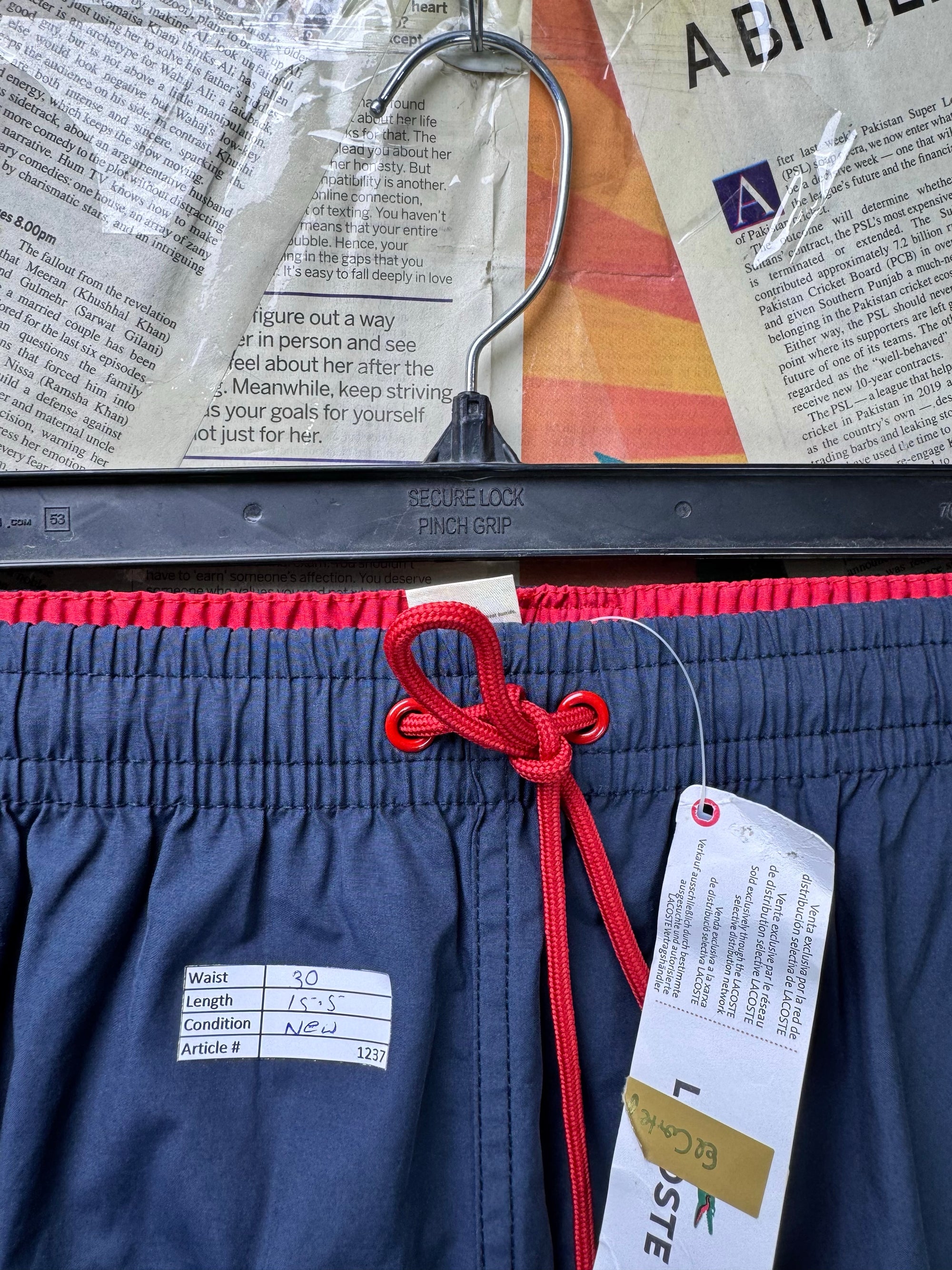 Lac*ste® Waist: 30" | Navy Blue | Swim Shorts | Cotton - Poly | Inner: Mesh | 1237 - Genuine Maal